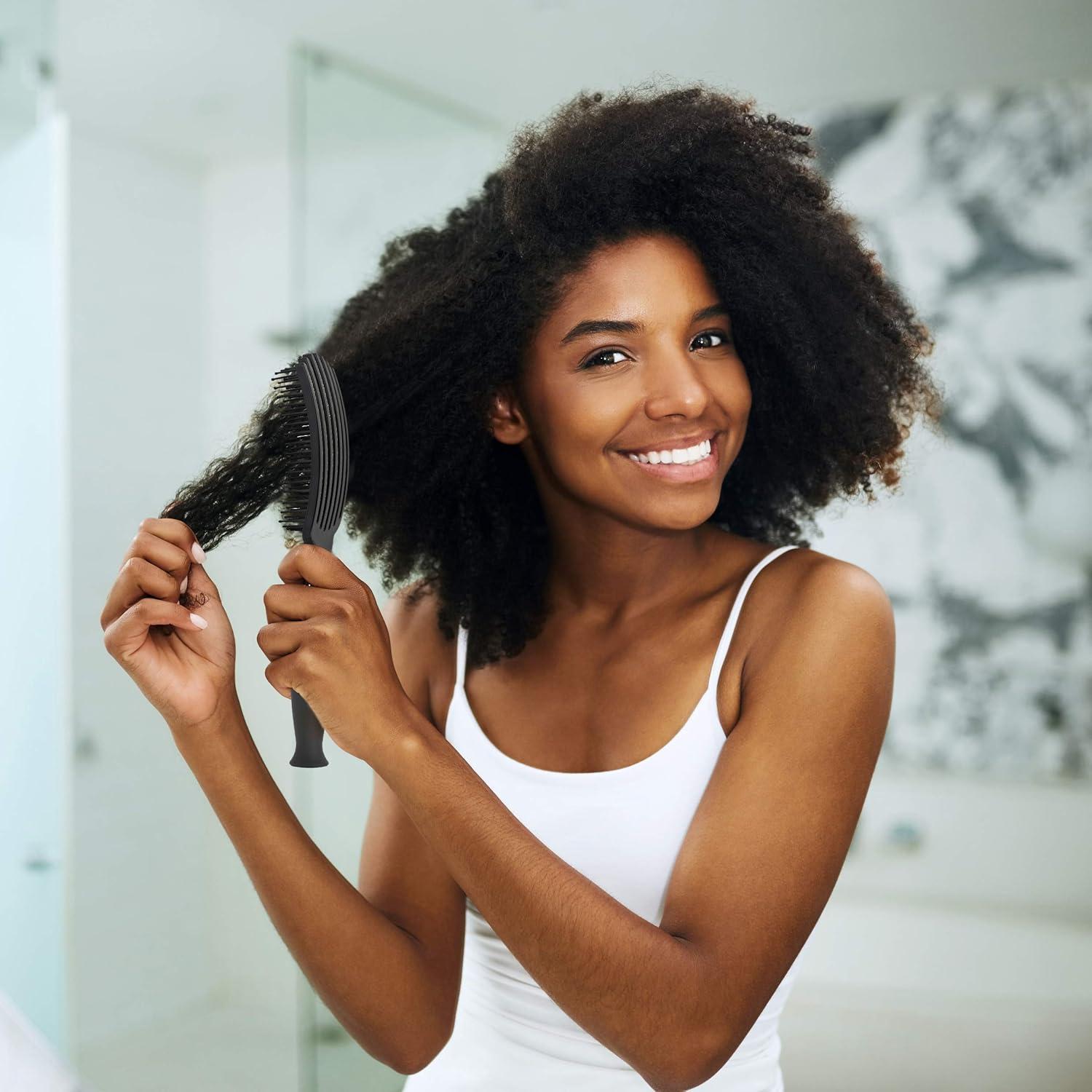 Cepillo Desenredante KareCo Tangle Buster Negro - Cerdas Suaves