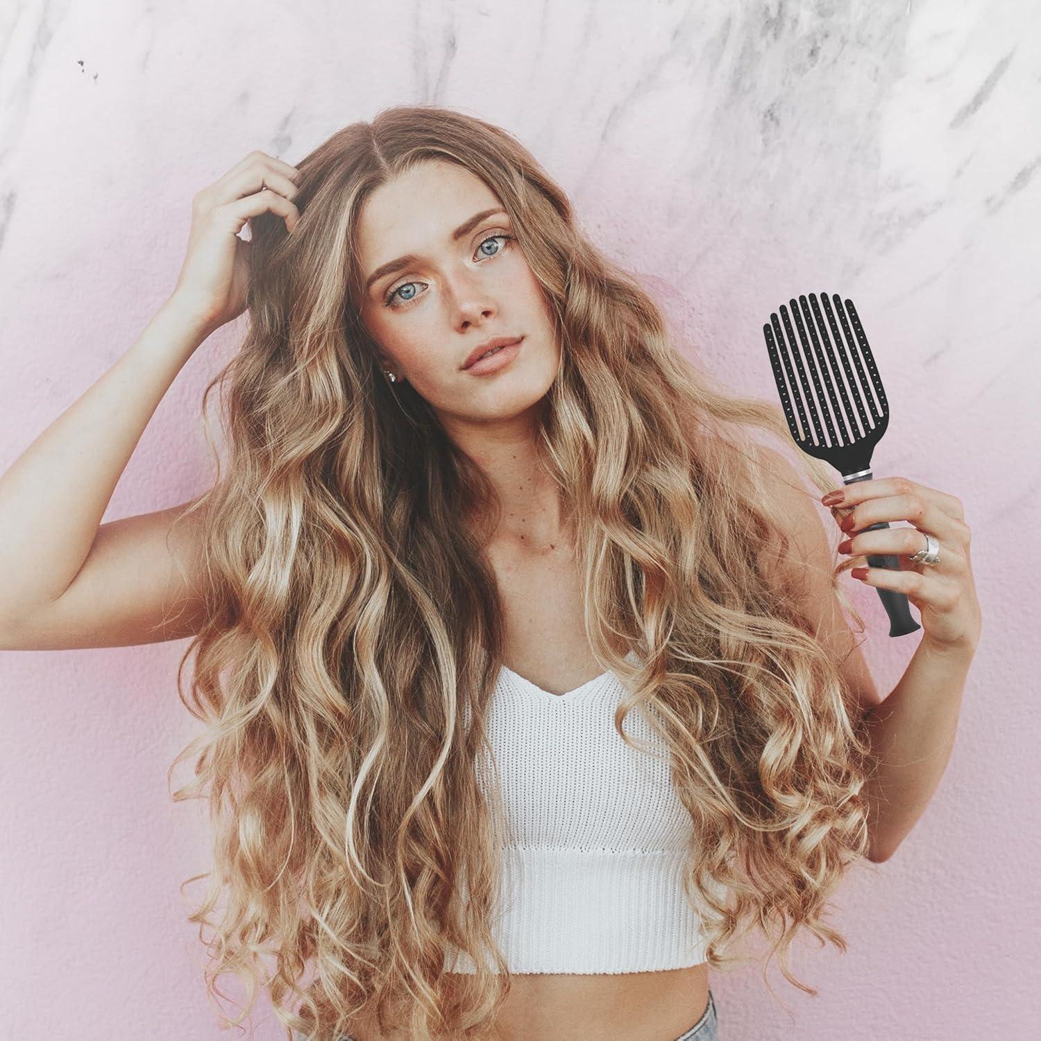 Cepillo Desenredante KareCo Tangle Buster Negro - Cerdas Suaves