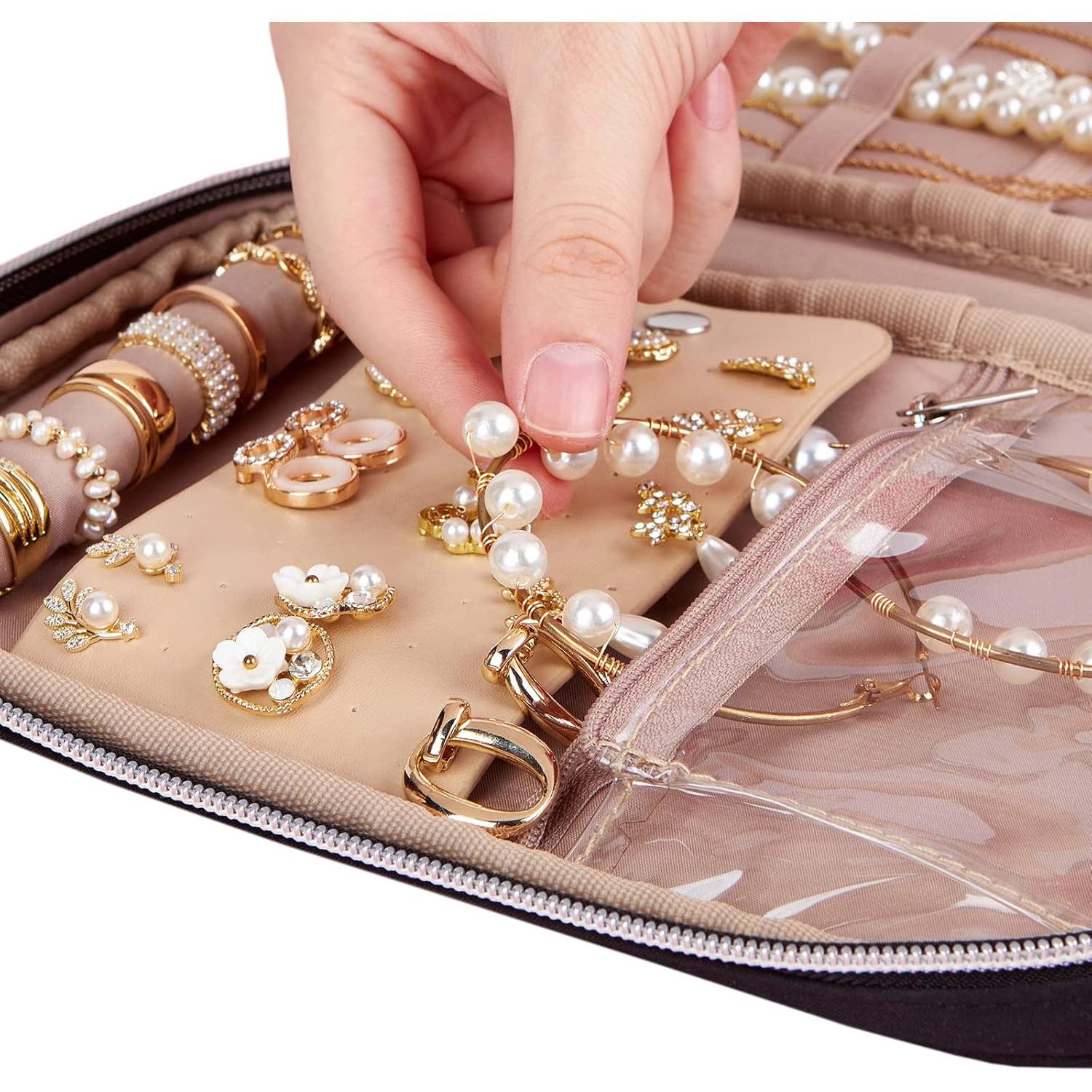 Estuche Organizador de Joyería de Viaje BELALIFE Negro 24.1x16.5cm