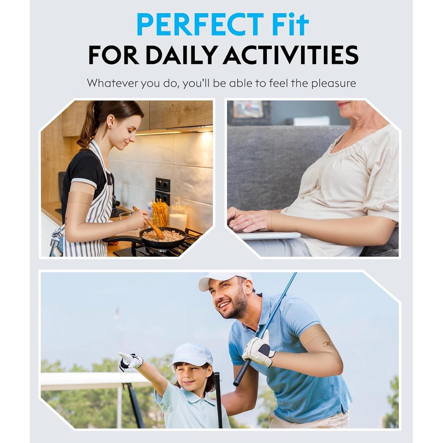 Manga de Compresión Médica KEKING Beige S 20-30 mmHg