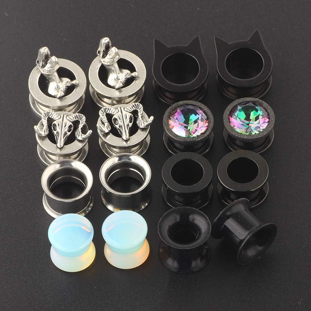 Tapones de Oído TIANCI FBYJS 8 Pares Acero Inoxidable 12mm