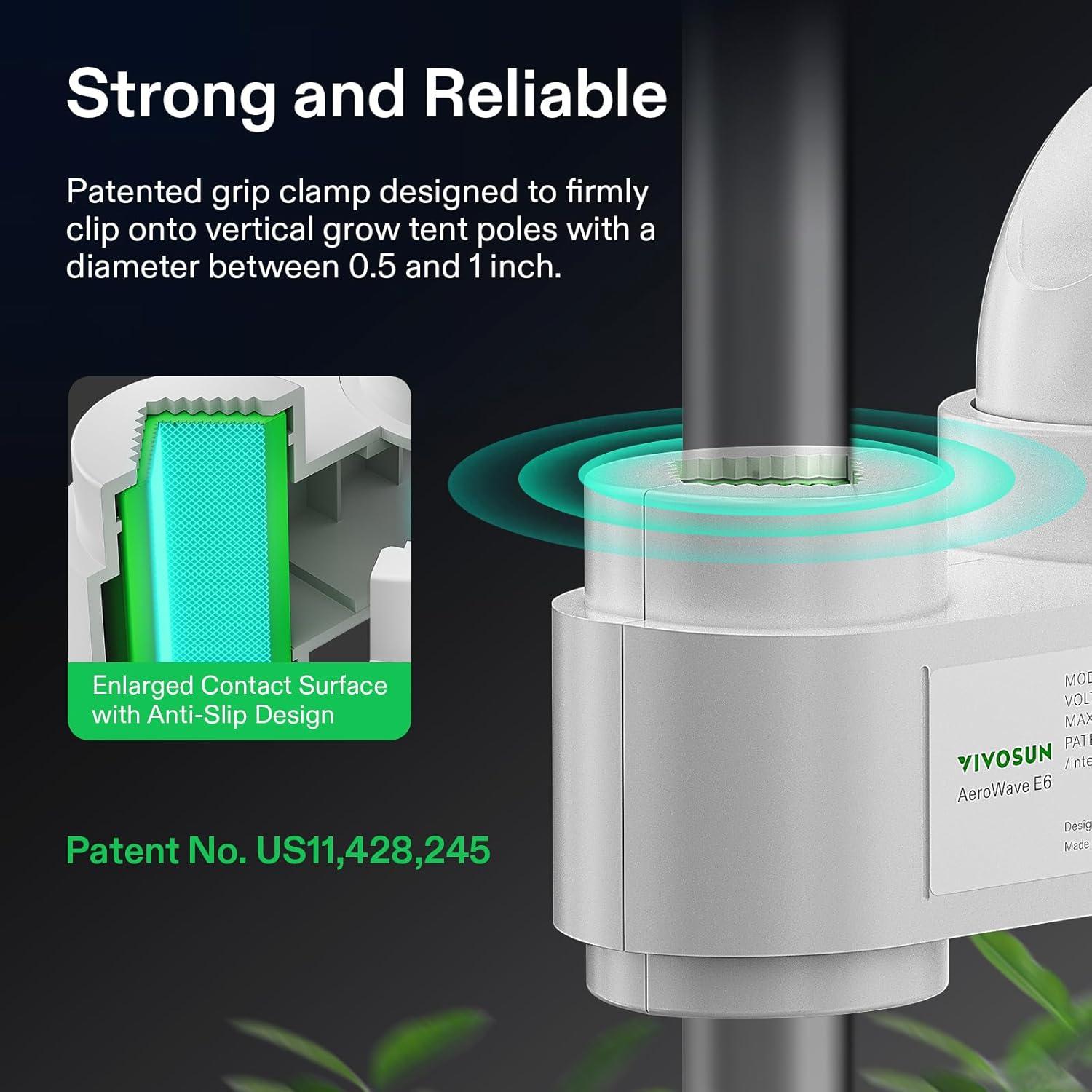 Ventilador de Clip VIVOSUN AeroWave E6 15,24 cm Wi-Fi