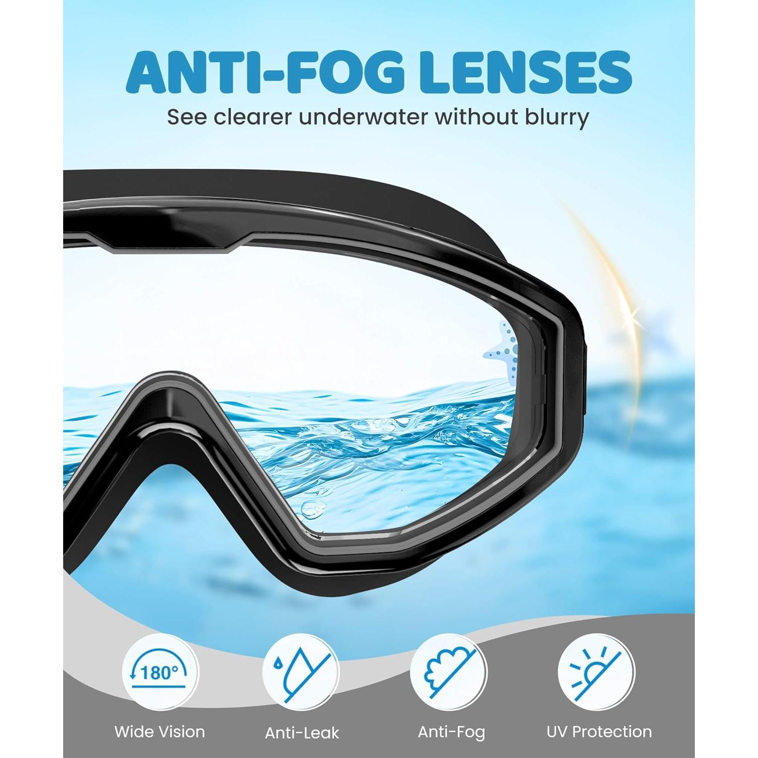 Gafas de natación para niños CIFOYA, paquete de 3, UV400