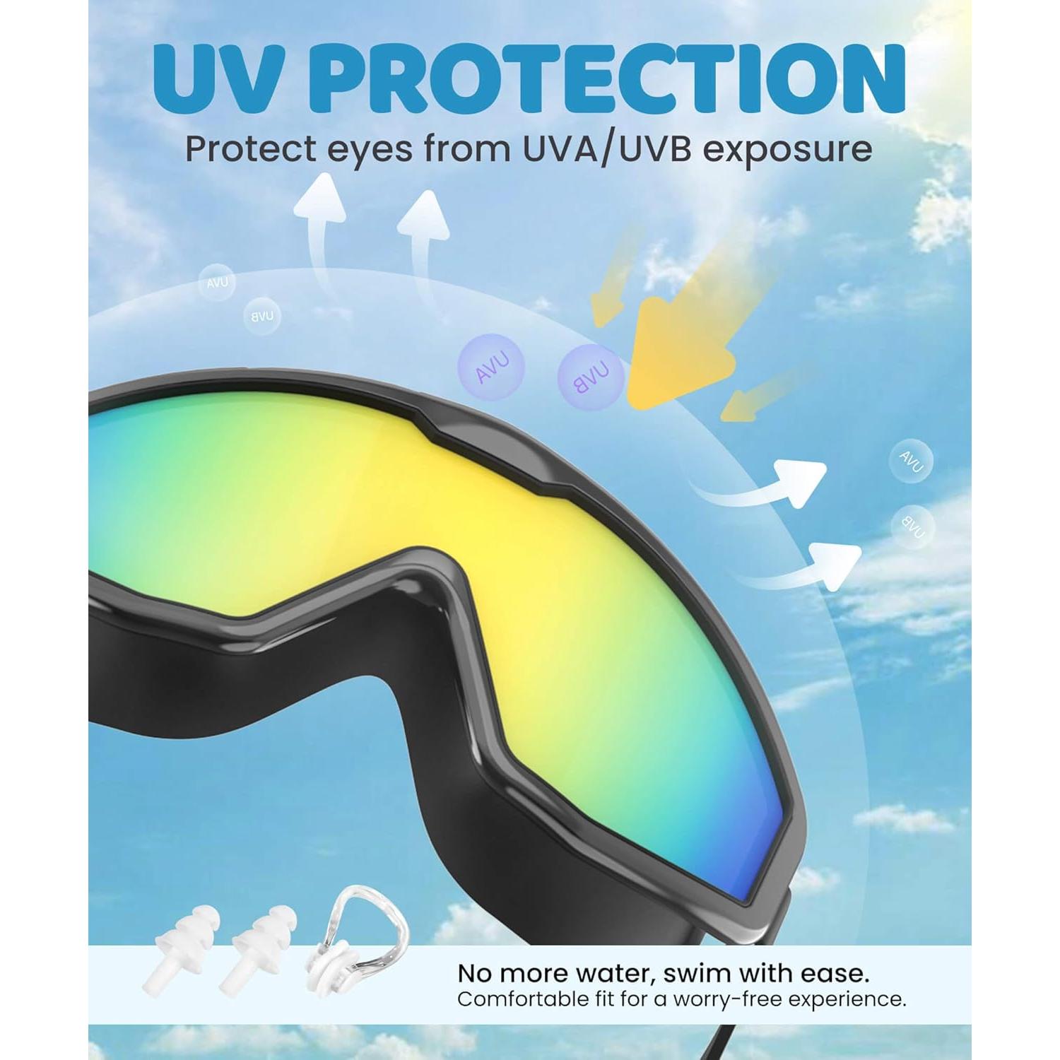 Gafas de natación para niños CIFOYA, paquete de 3, UV400