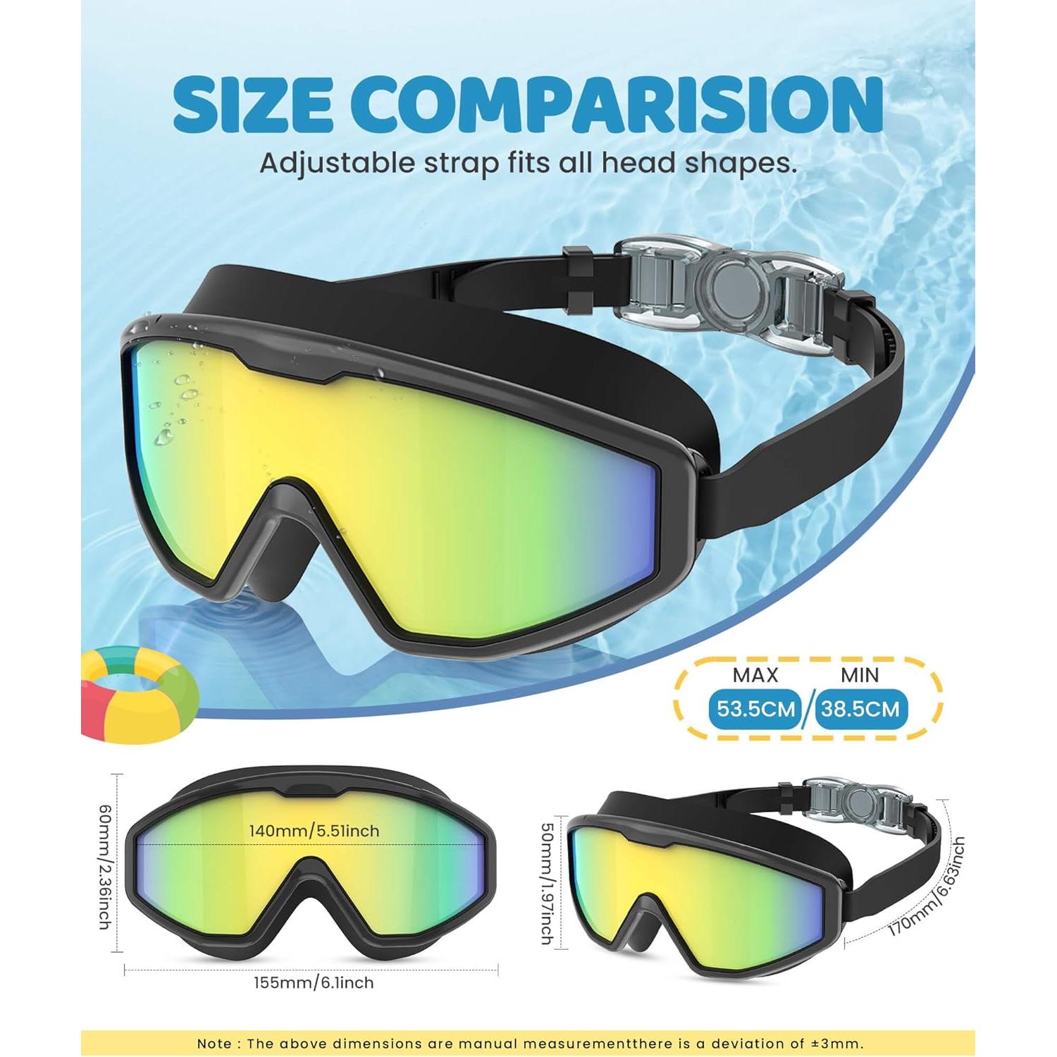 Gafas de natación para niños CIFOYA, paquete de 3, UV400
