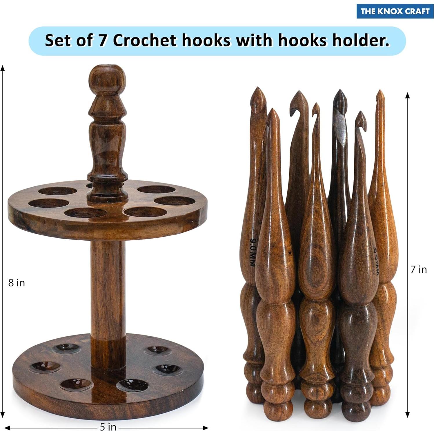 Juego de 7 Ganchos de Crochet Ergonomicos The Knox Craft