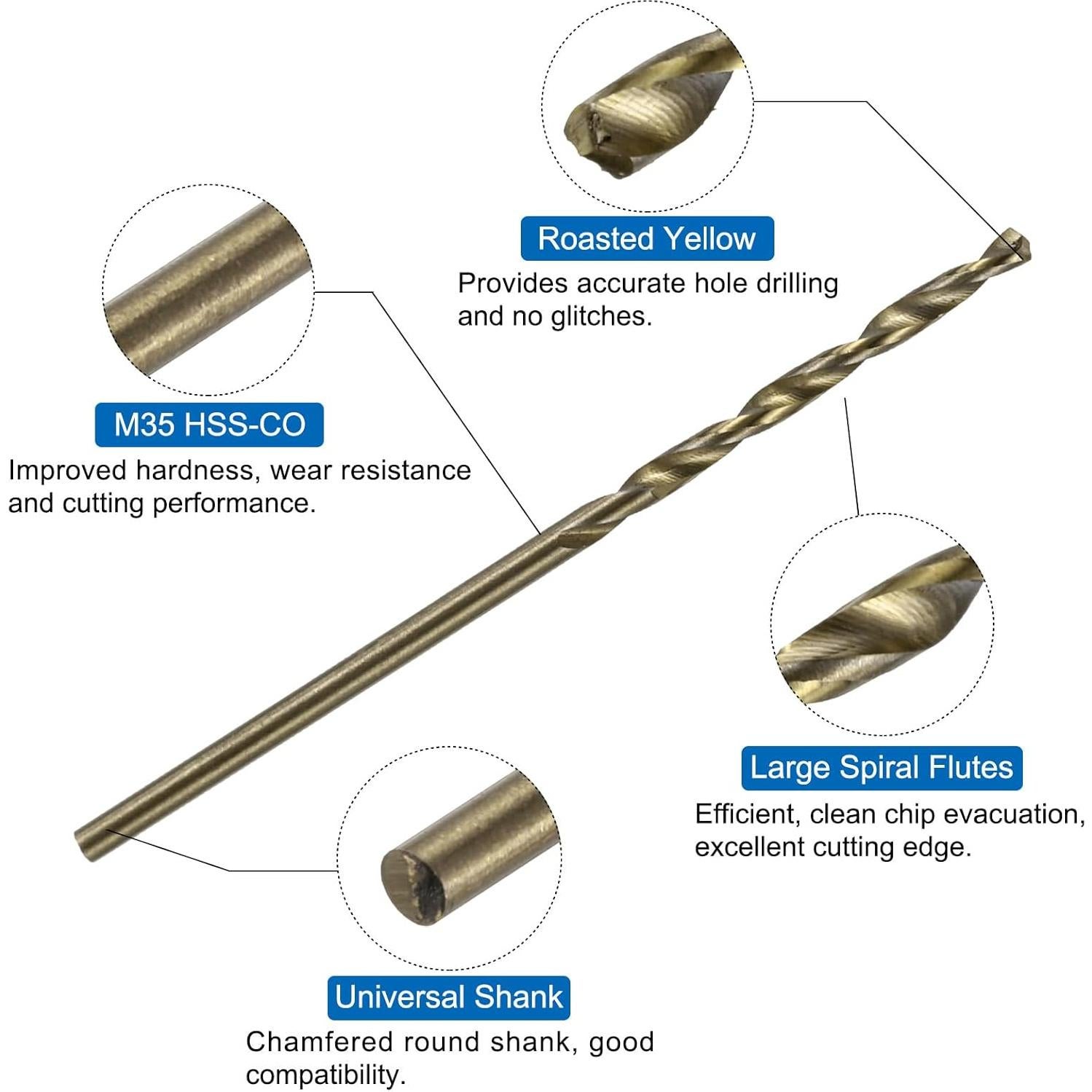 Juego de Brocas y Machos Metrico uxcell M2 x 0.4 y 1.6mm
