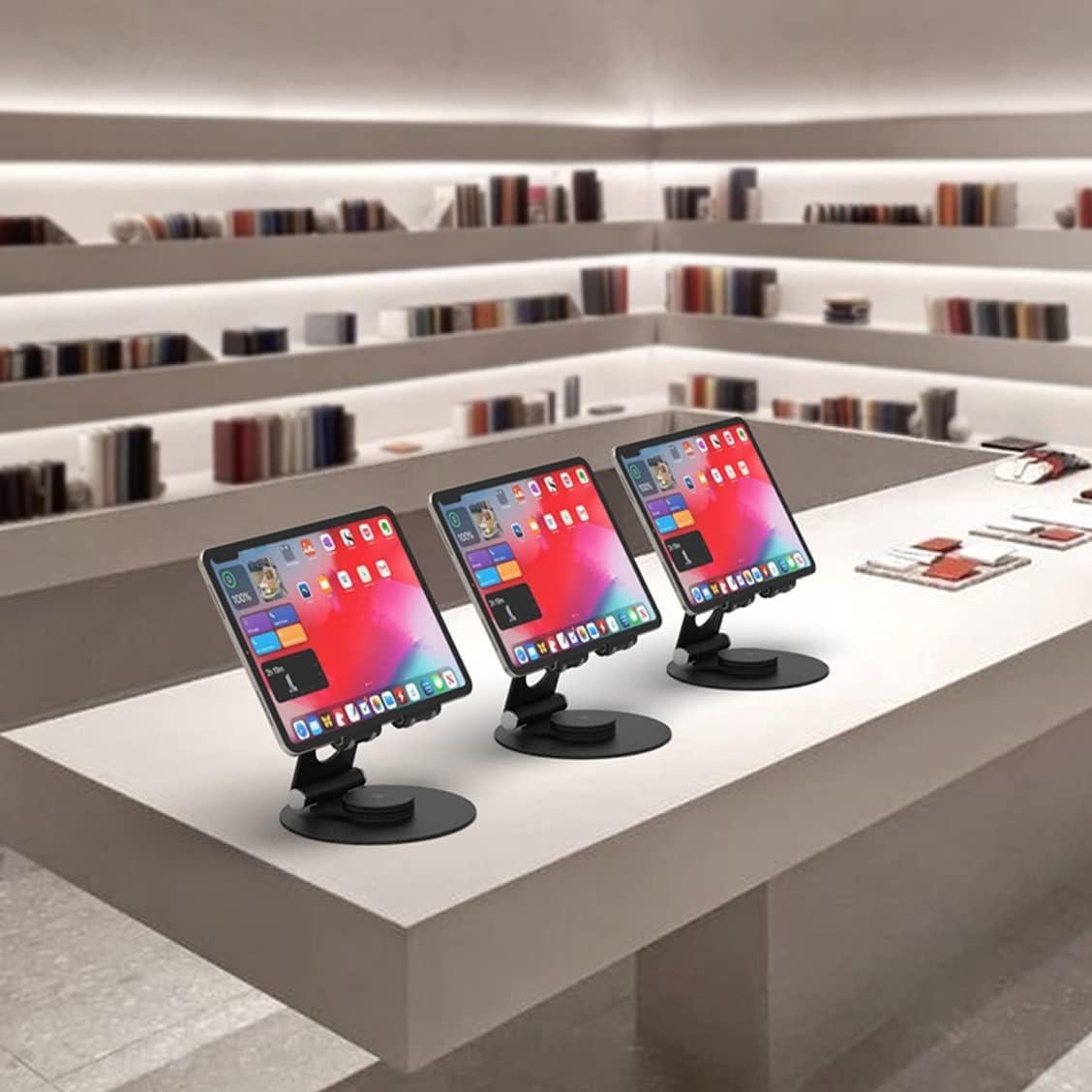 Soporte Giratorio para Tabletas KABCON 360° Aluminio Negro