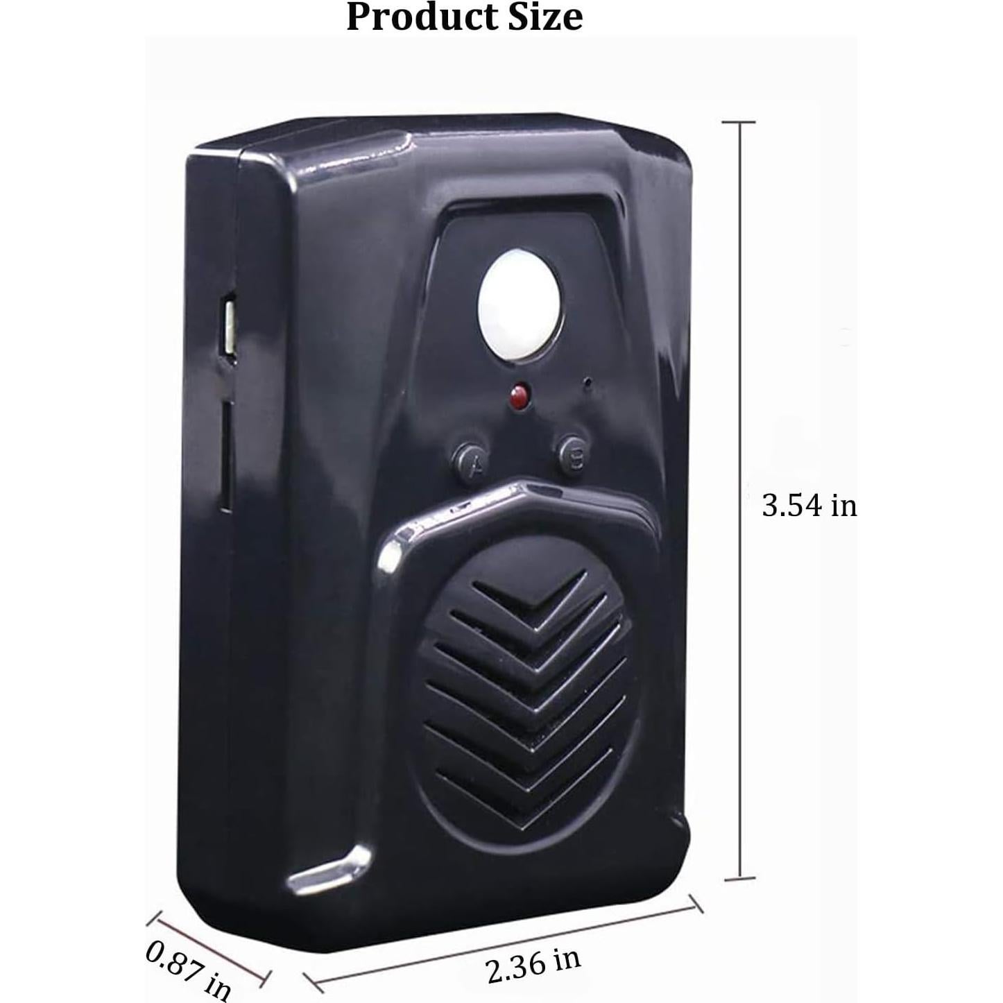 Sensor de Movimiento con Reproductor de Sonido XYszpcgs Negro