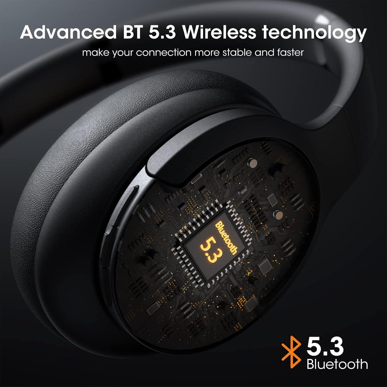 Auriculares Bluetooth DOQAUS LIFE 4, 90H, Sonido HiFi, Negro