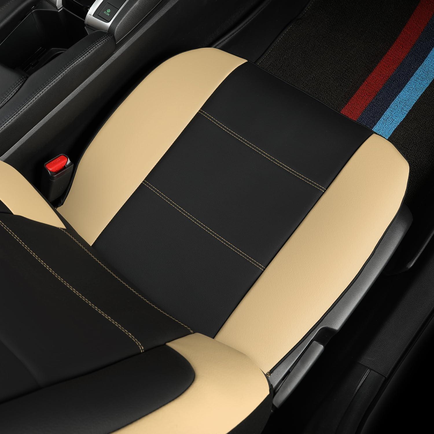 Funda de Asiento Delantero de Cuero GIANT PANDA Beige 2-Pack