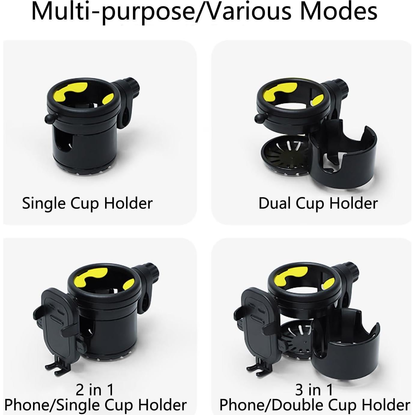 Soporte 3en1 para Tazas y Teléfono SteAnny - Negro