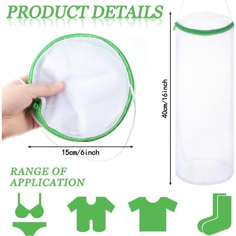 Bolsa de Lavandería Boao para Calcetines - 3 Piezas Malla