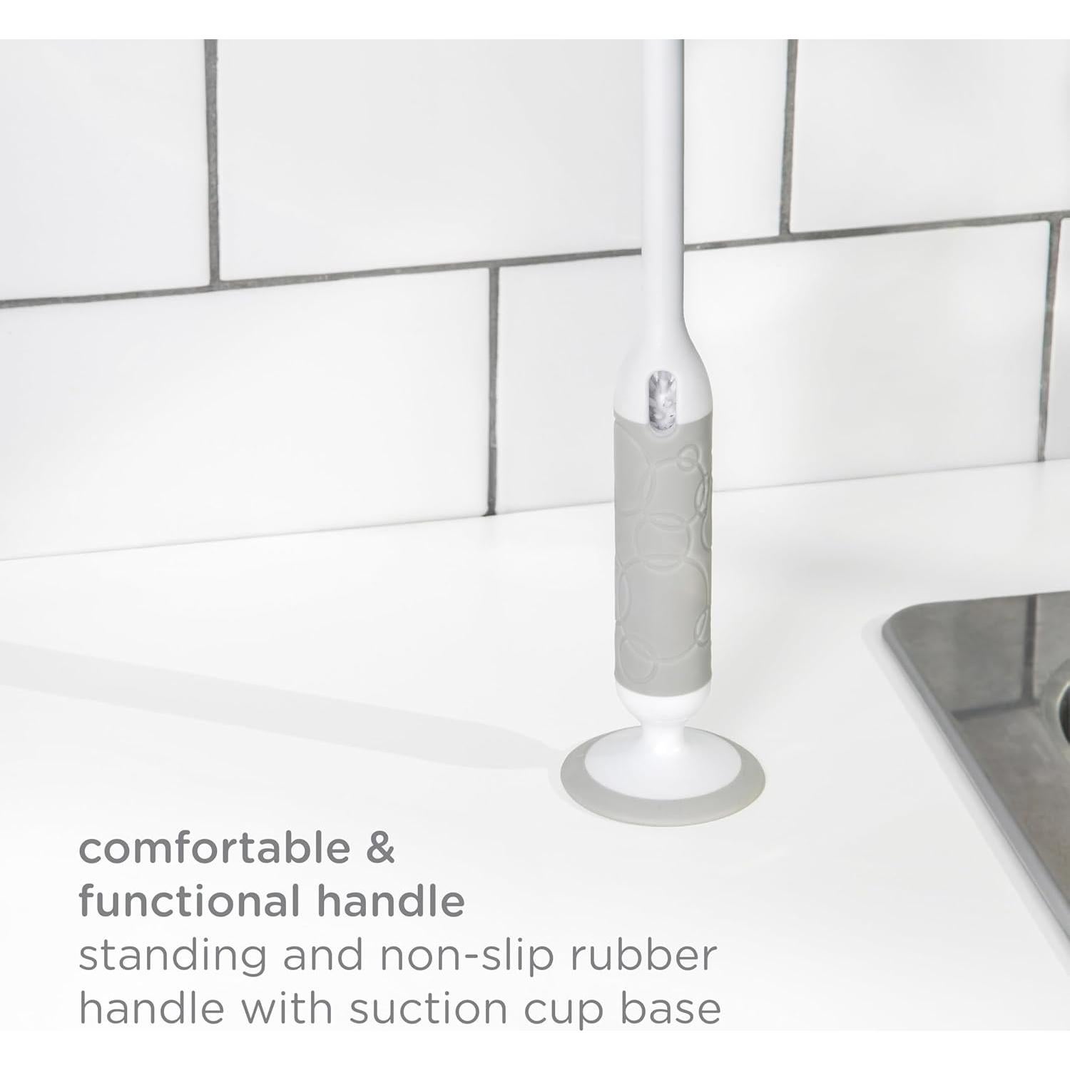 Juego de Cepillos para Biberones Ubbi Deluxe 2 en 1 Gris