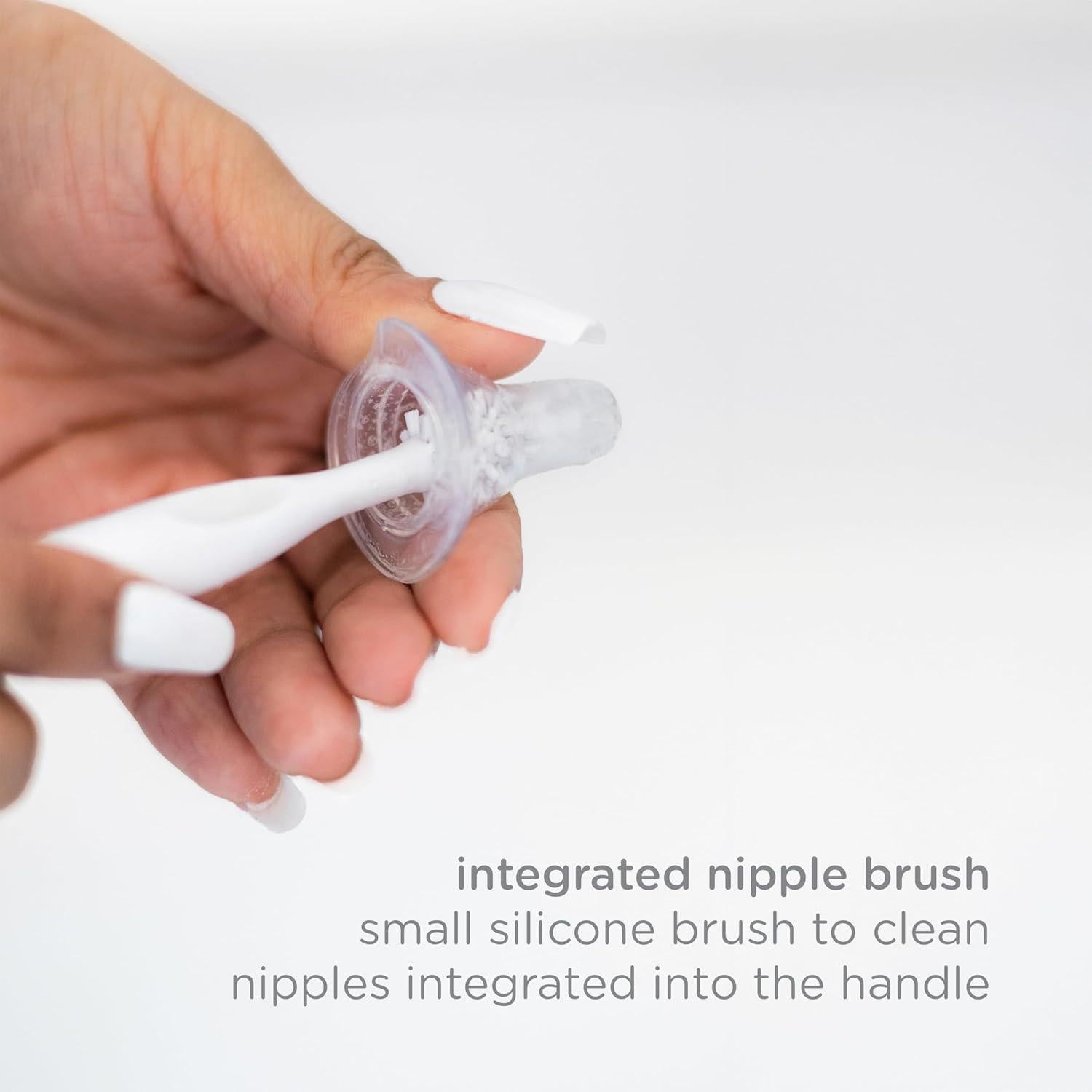 Juego de Cepillos para Biberones Ubbi Deluxe 2 en 1 Gris