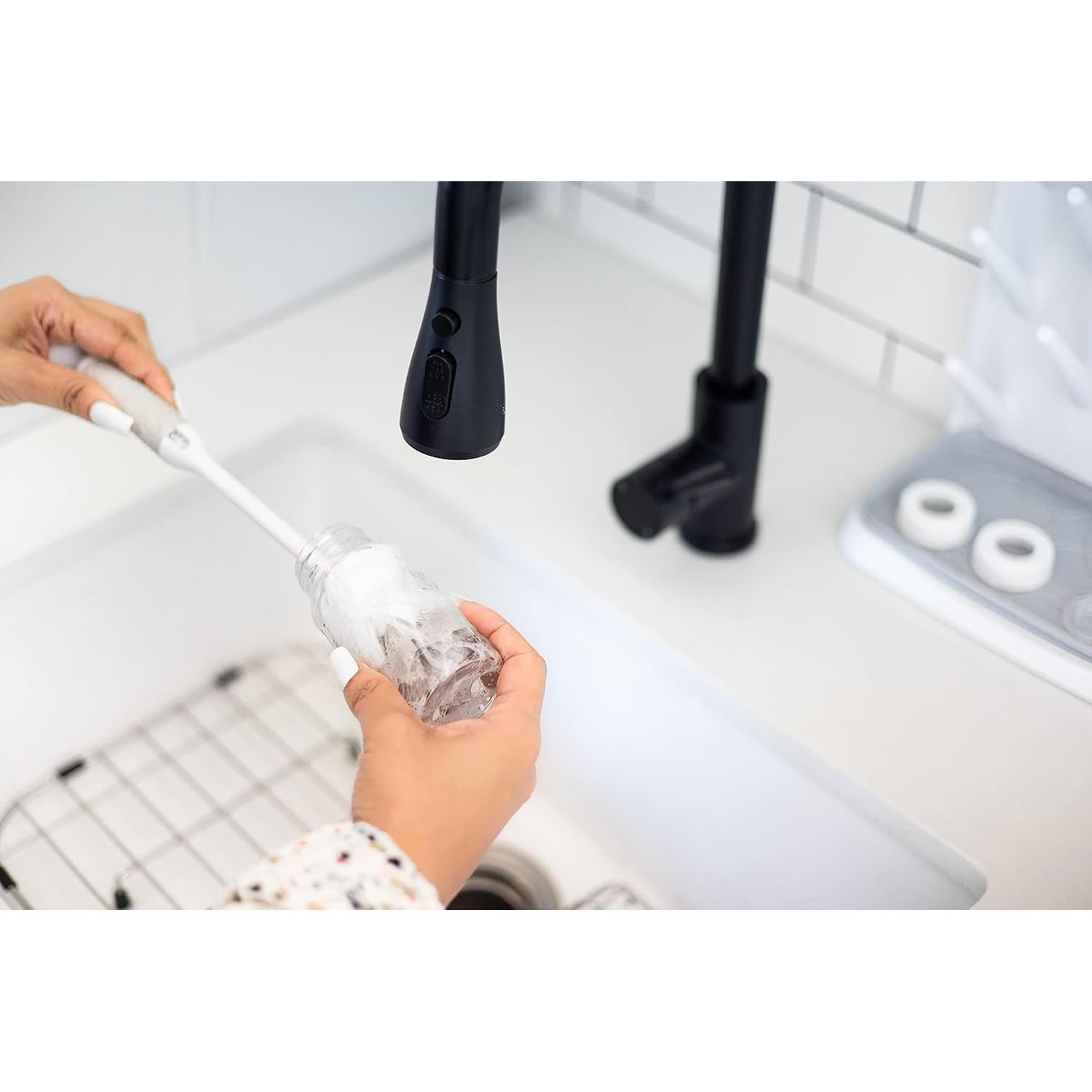 Juego de Cepillos para Biberones Ubbi Deluxe 2 en 1 Gris