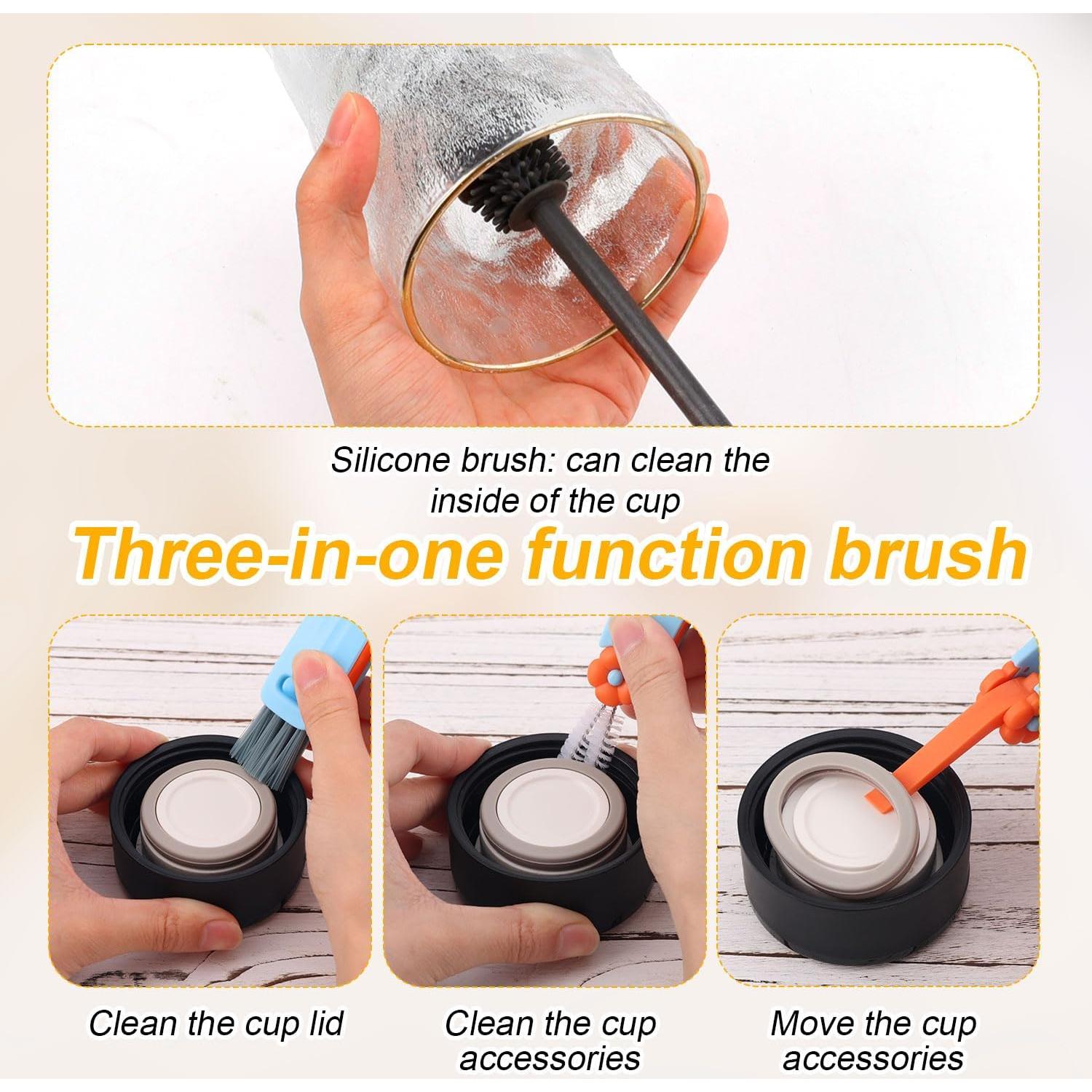 Juego de 7 cepillos limpiadores de botellas PEUTIER azul