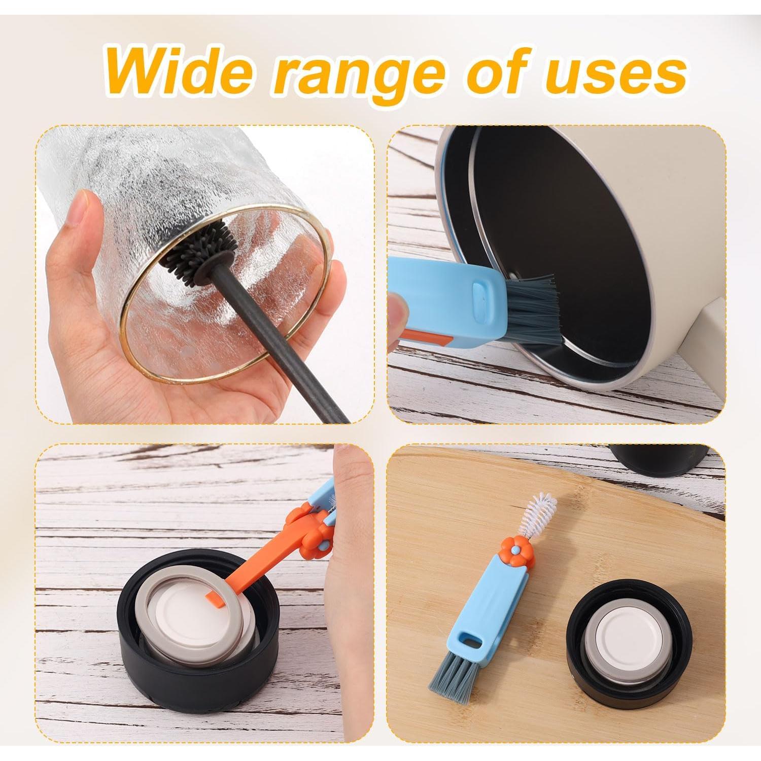 Juego de 7 cepillos limpiadores de botellas PEUTIER azul