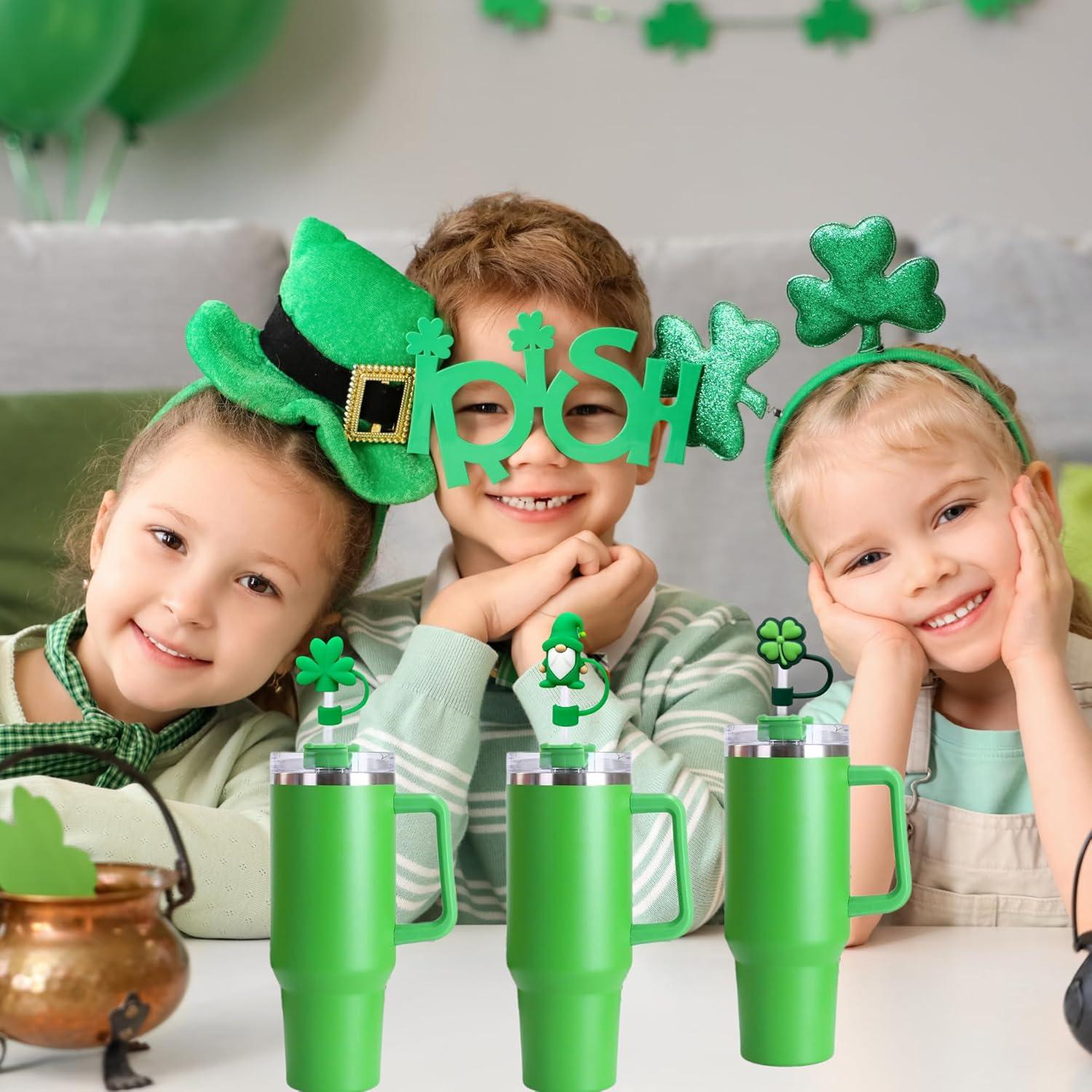 Cubiertas de Silicona para Pajitas Bimoha - 5 Pcs San Patricio