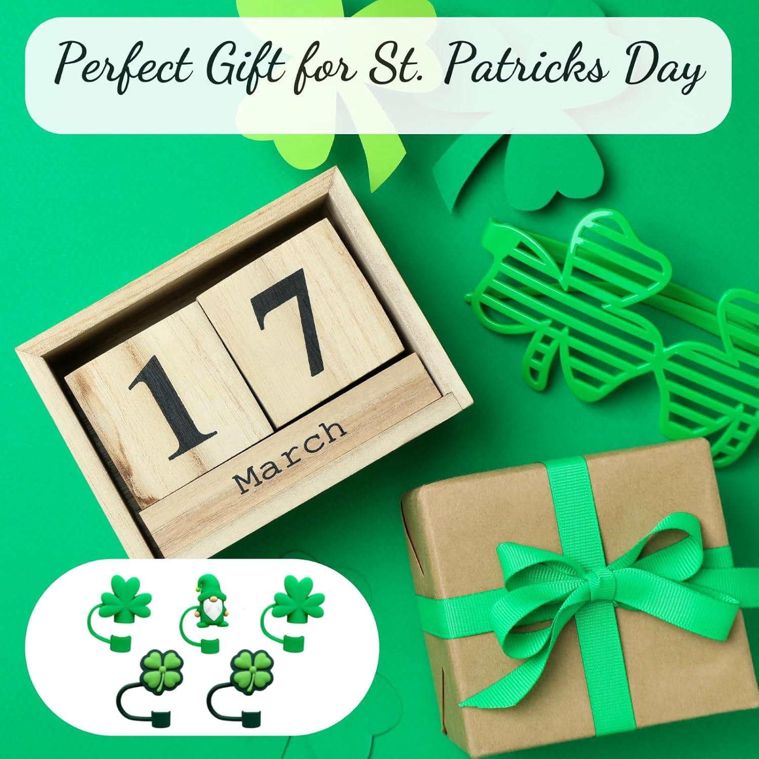 Cubiertas de Silicona para Pajitas Bimoha - 5 Pcs San Patricio