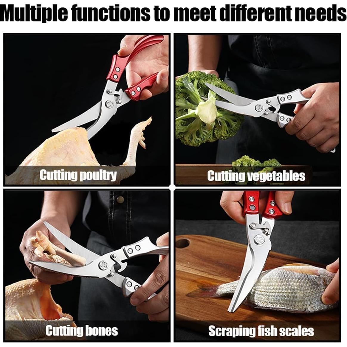 Tijeras de Cocina Profesionales Roczipeng de Acero Inoxidable 25.4 cm