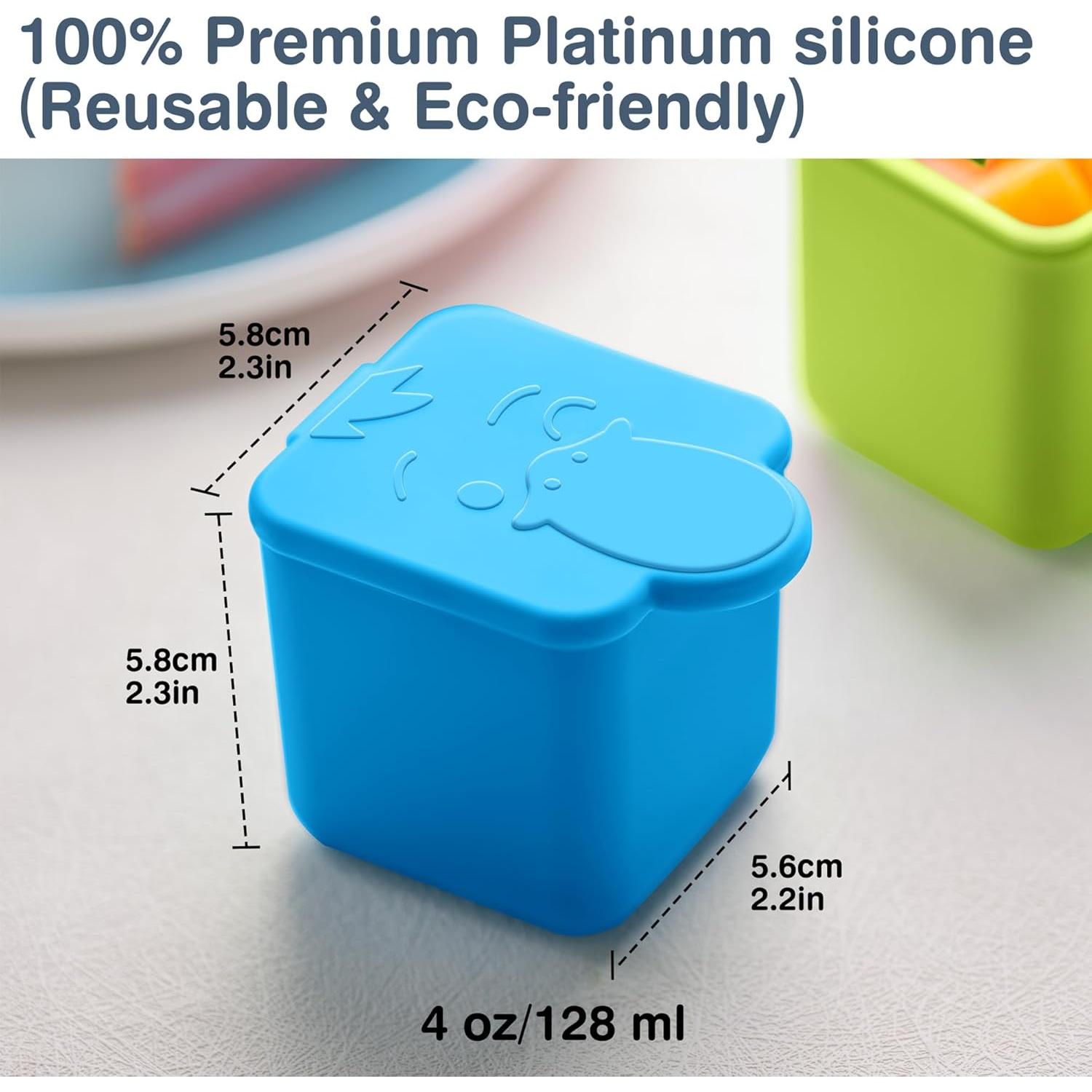 Contenedores de Silicona Homotte 4oz a Prueba de Fugas - 2 Piezas