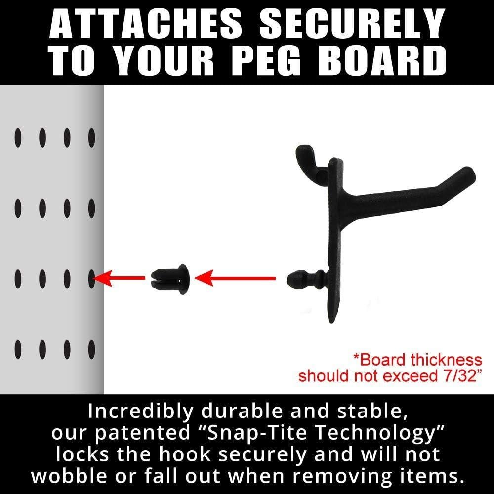 Ganchos de Plástico PegPro® 1" para Tablero de Clavos - 24 Piezas