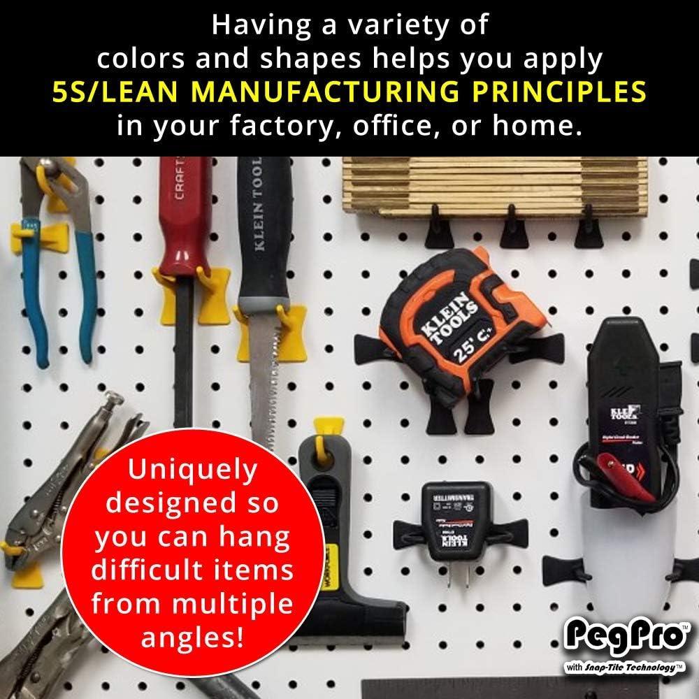 Ganchos de Plástico PegPro® 1" para Tablero de Clavos - 24 Piezas