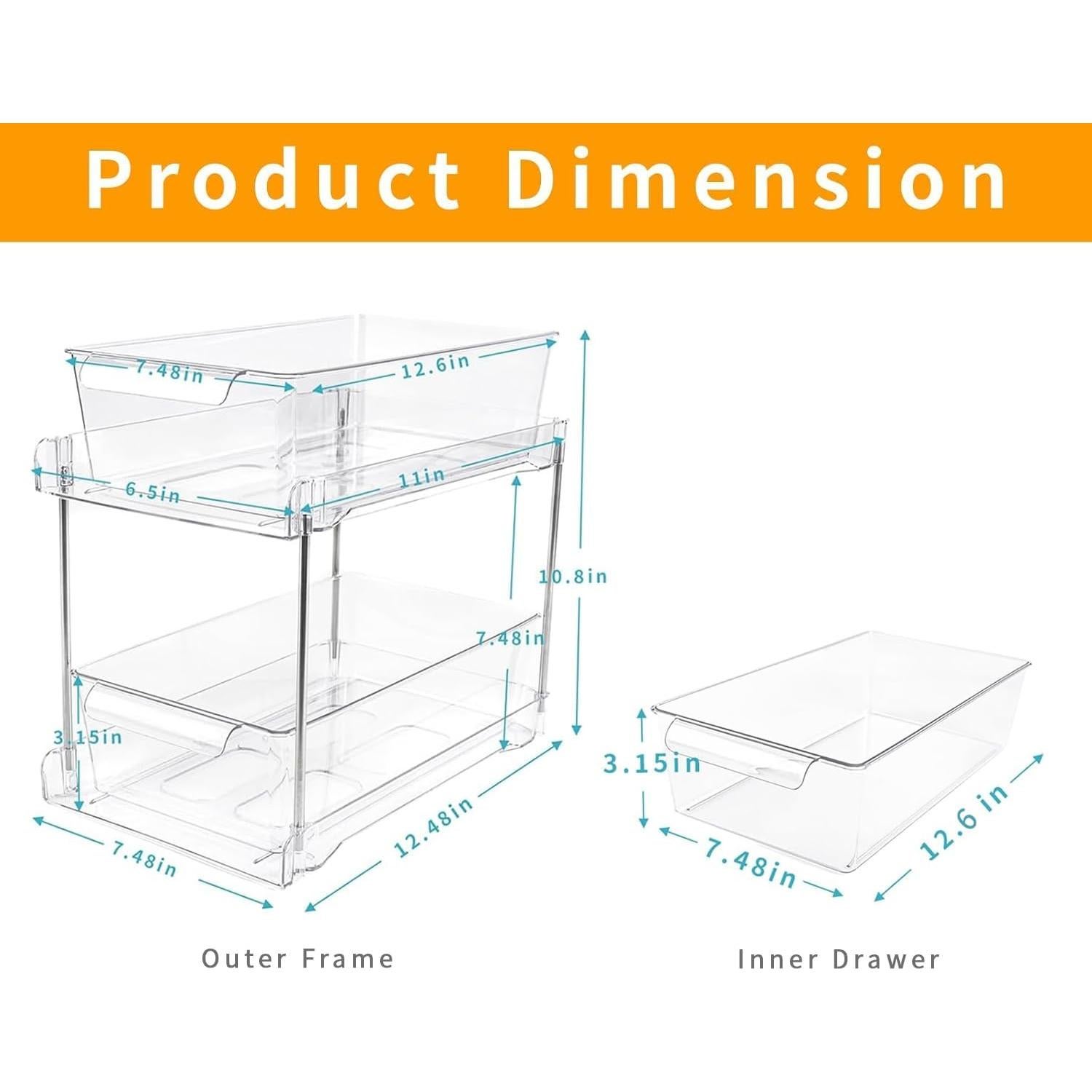 Organizadores de Baño Zero Zoo - 2 Niveles Apilables 31.7x19cm