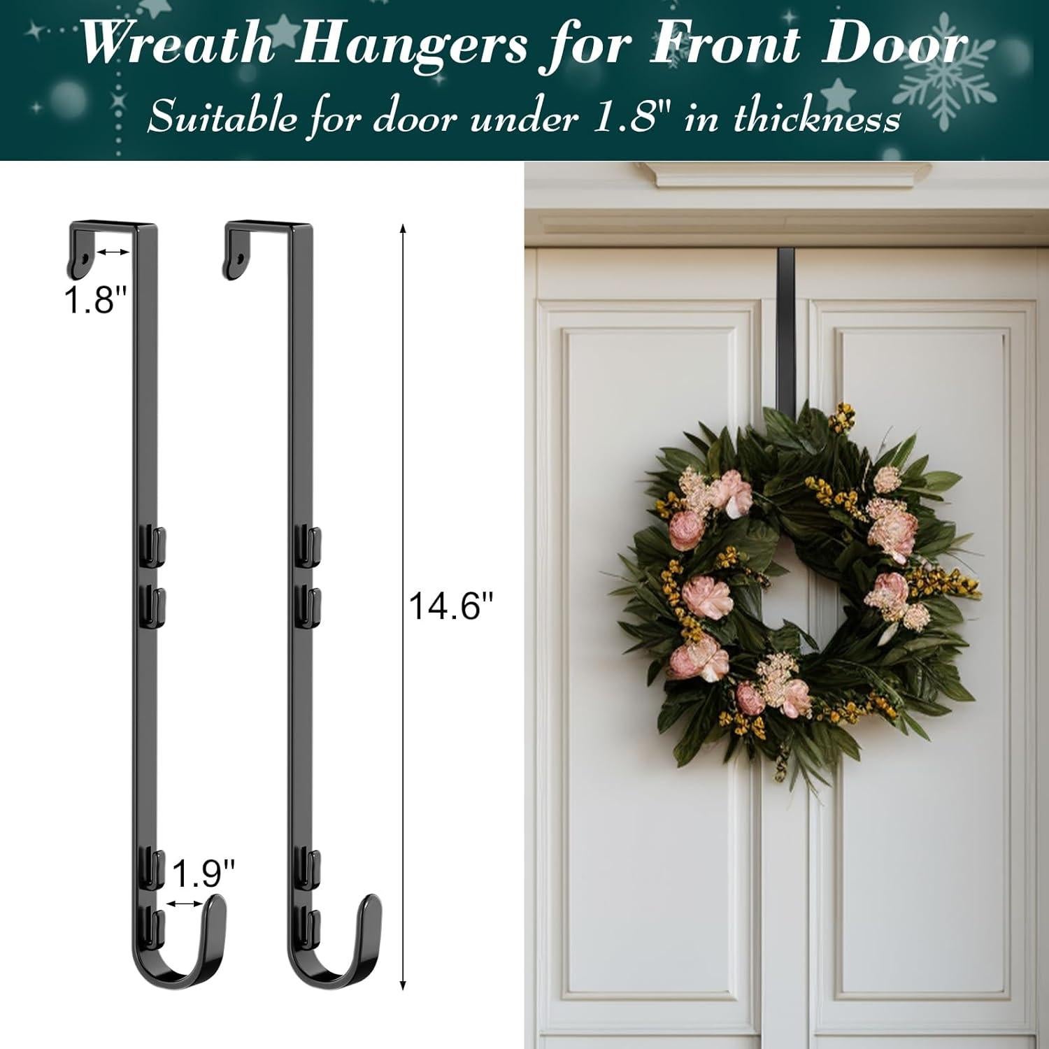 Organizador de Puerta Aimeaihe con 10 Ganchos y Canasta Negra