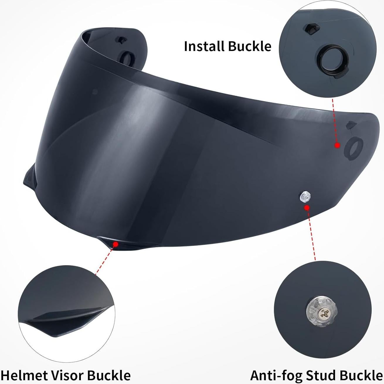 Visor de Casco MXJ Gear HJ-33 Compatible Anti-rayones UV