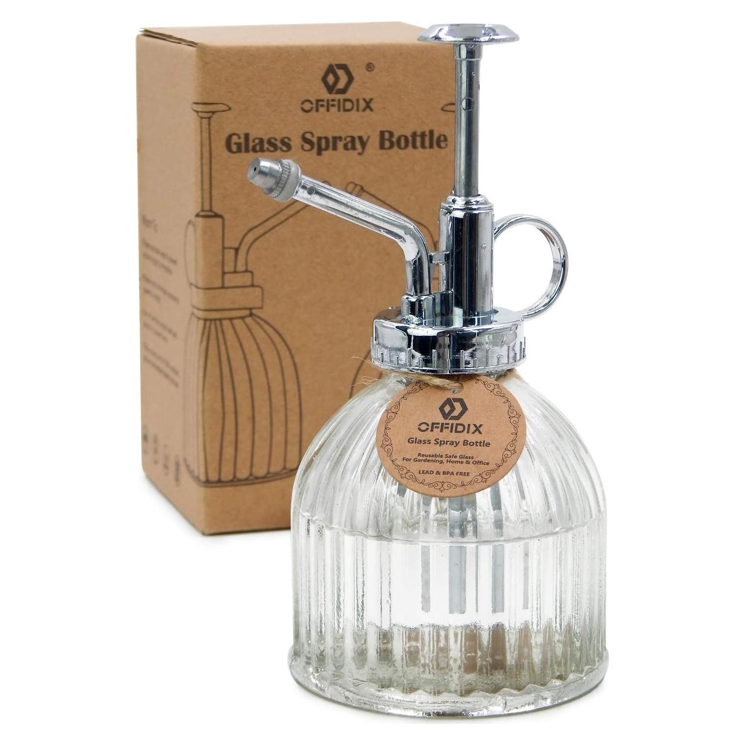 Botella de Spray de Vidrio OFFIDIX 200ml Vintage para Plantas