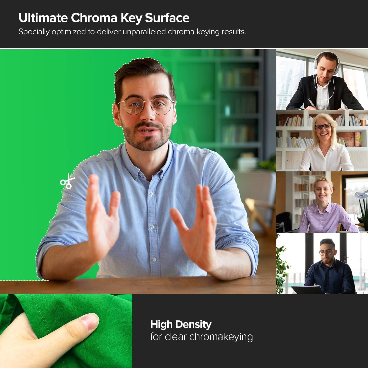 Pantalla de Fondo Verde LimoStudio 2.74x4.57m 150GSM con Abrazaderas