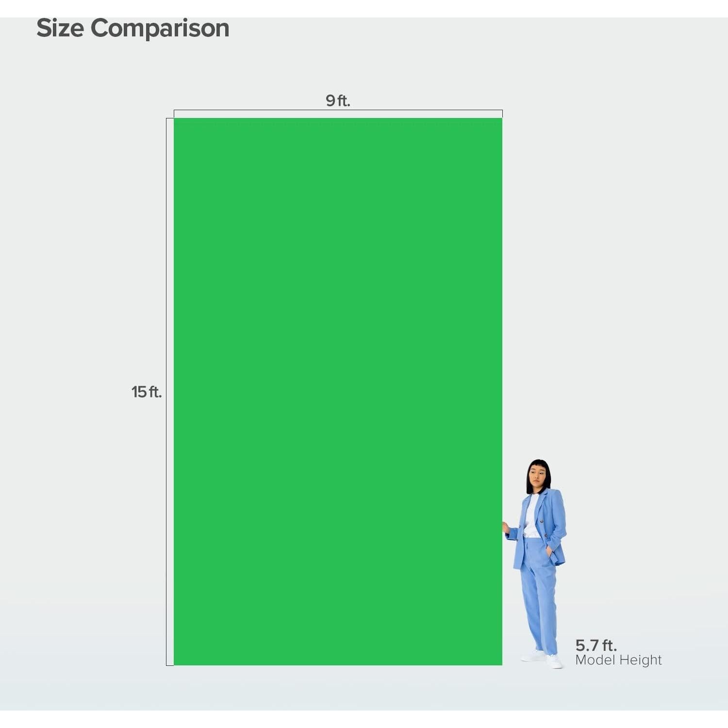 Pantalla de Fondo Verde LimoStudio 2.74x4.57m 150GSM con Abrazaderas