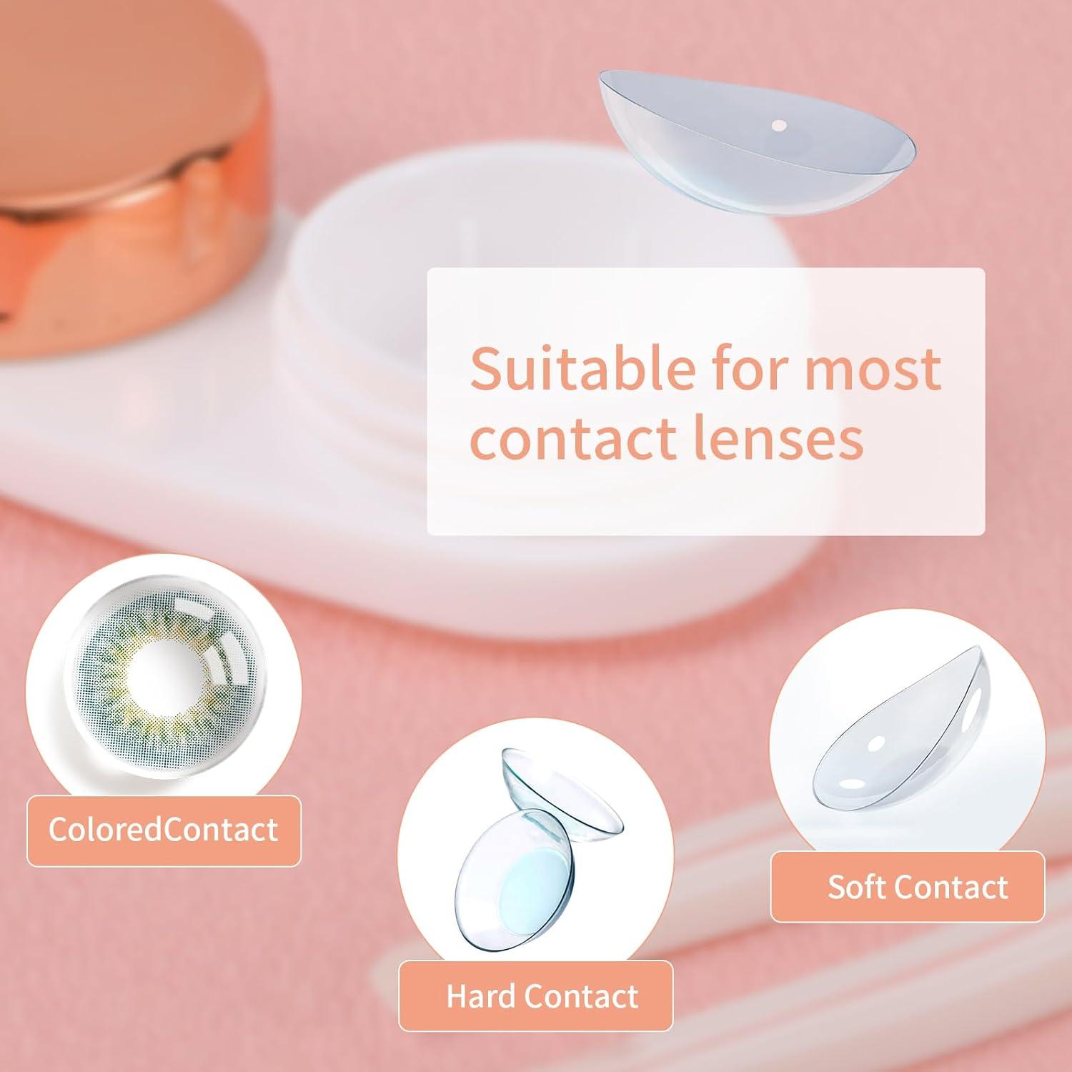 Estuche para Lentes de Contacto 2 Pack Oro Rosa 5 en 1