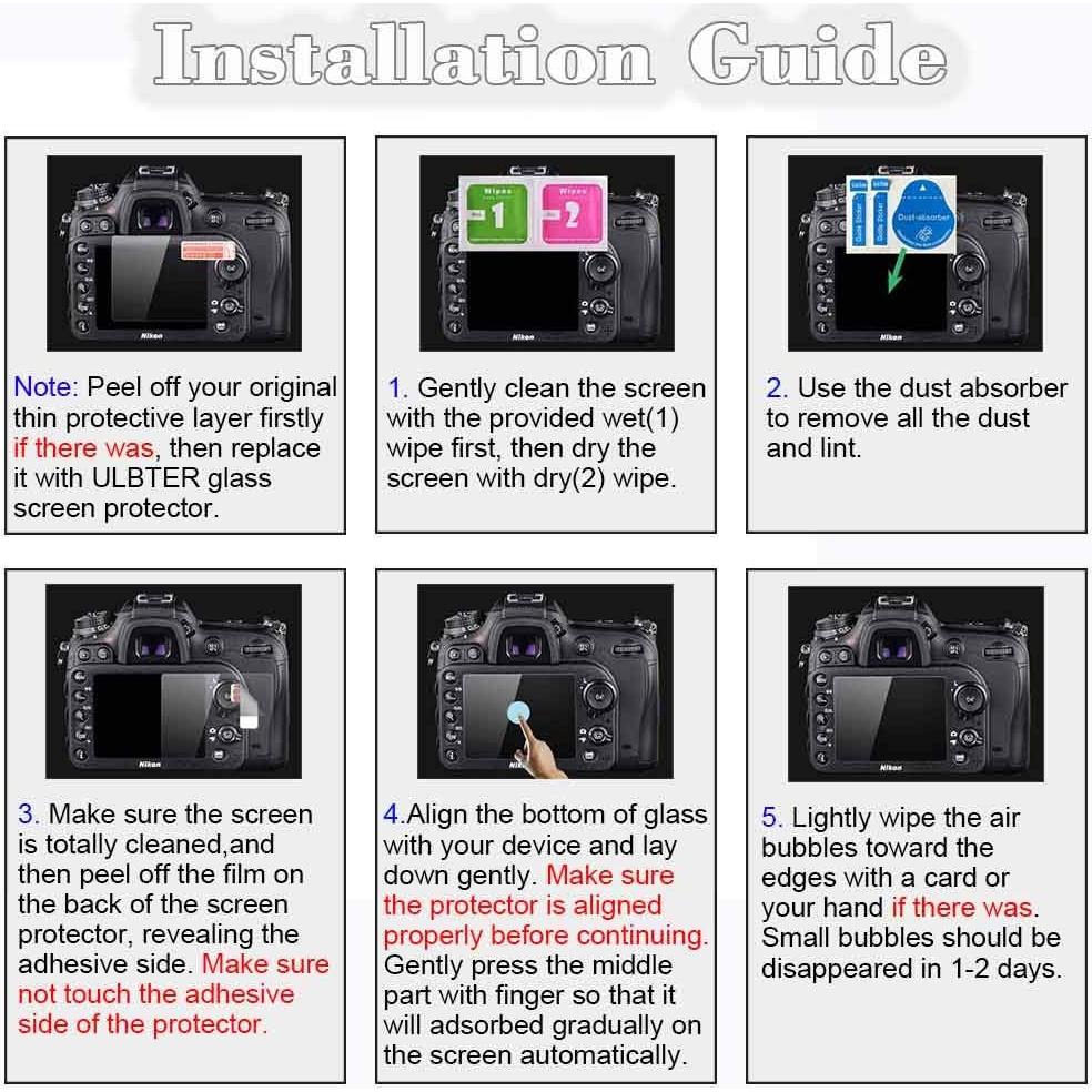 Protector de Pantalla LCD ULBTER para Canon EOS 90D 80D 70D 77D