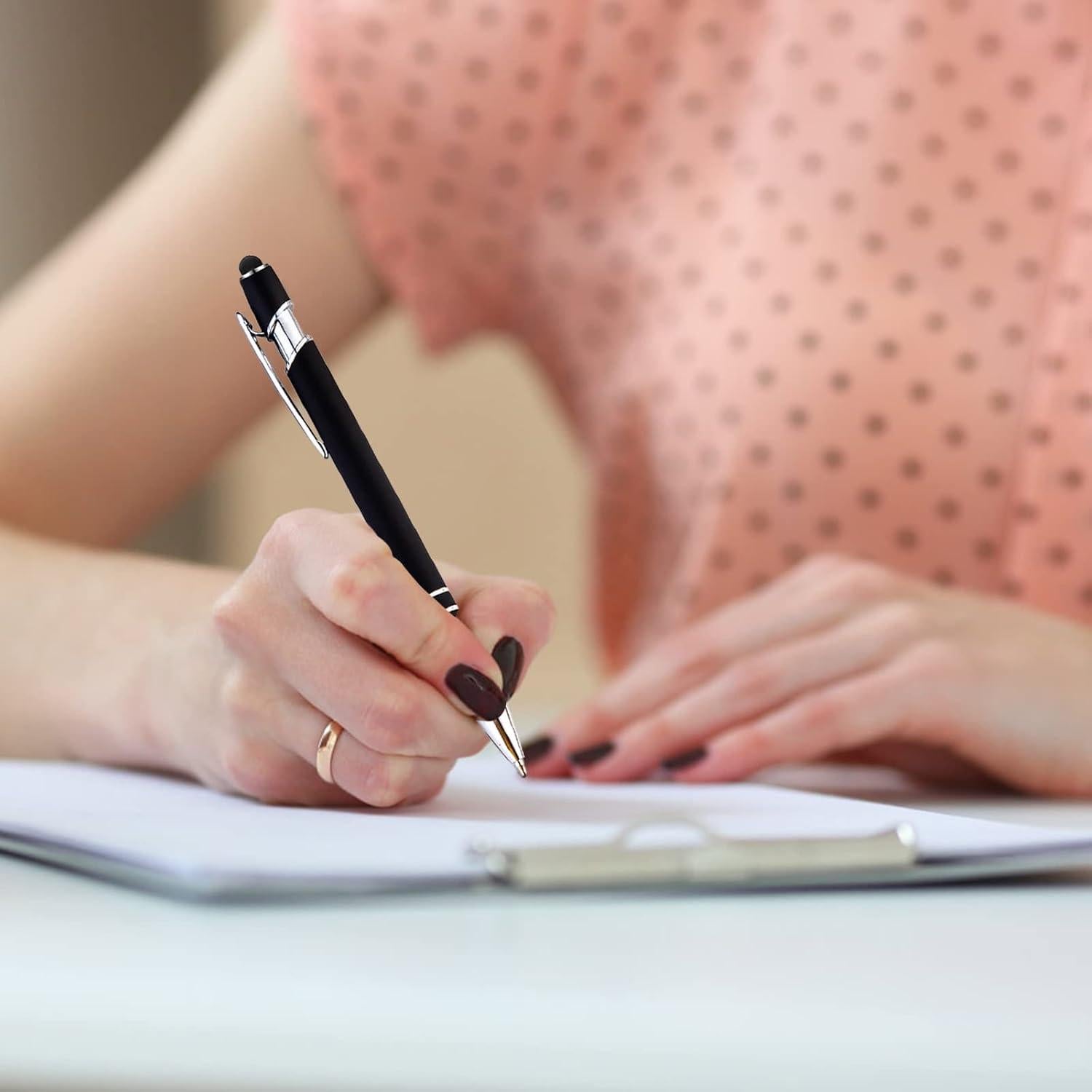 Bolígrafos Estilográficos PASISIBICK 12 Piezas Tinta Negra 1mm