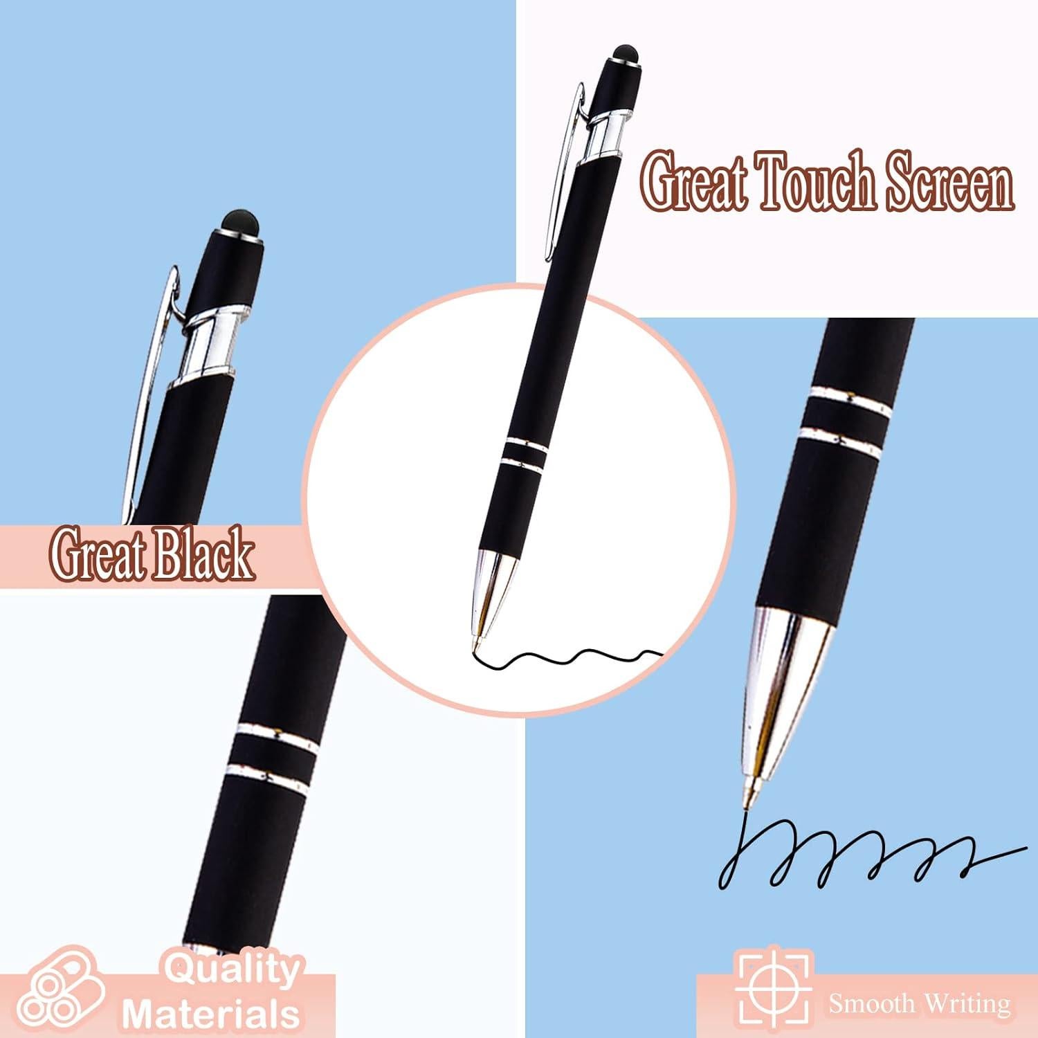 Bolígrafos Estilográficos PASISIBICK 12 Piezas Tinta Negra 1mm