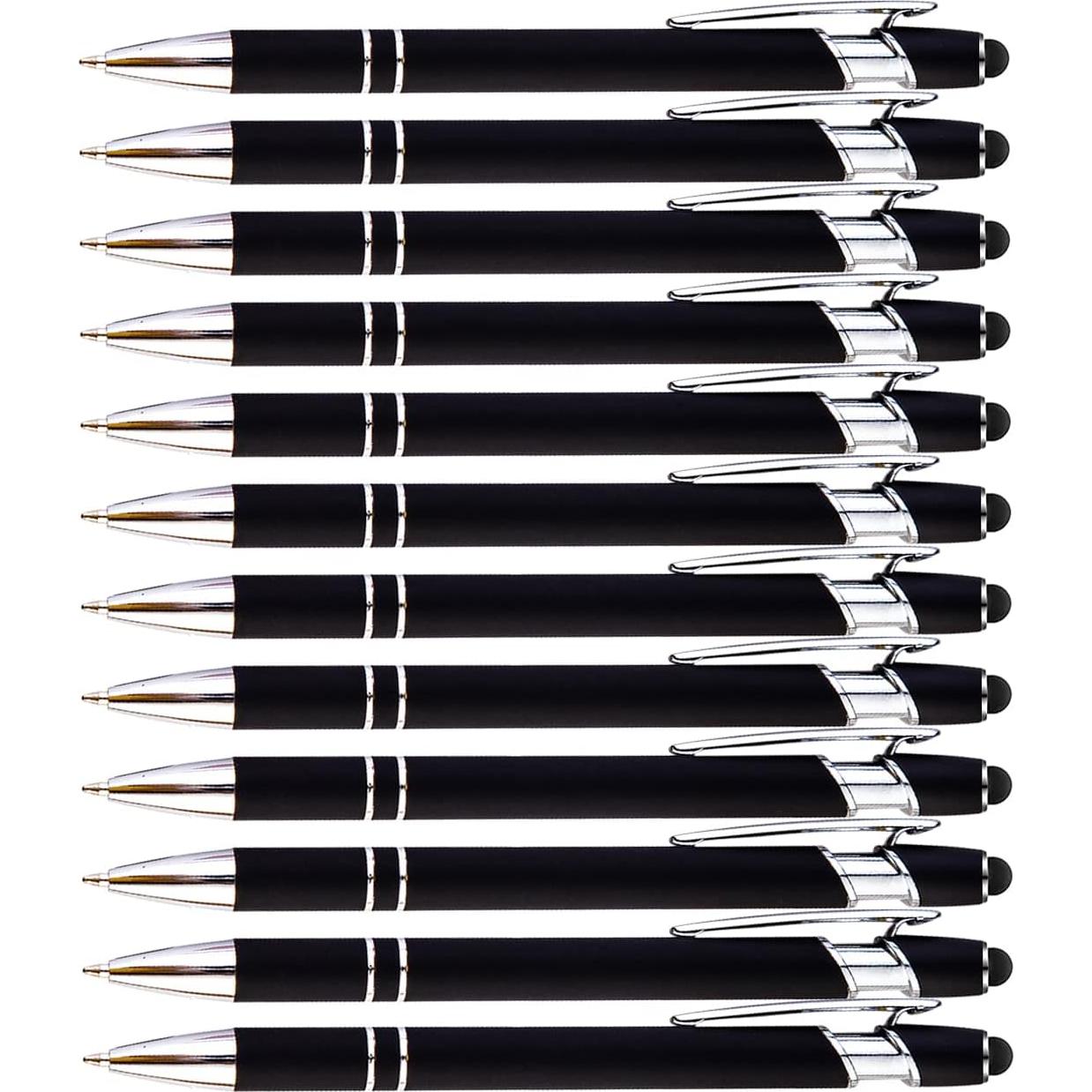 Bolígrafos Estilográficos PASISIBICK 12 Piezas Tinta Negra 1mm