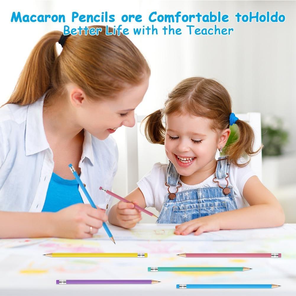 Lápices de Madera AUAUY #2 HB con Borrador - 12 Pcs