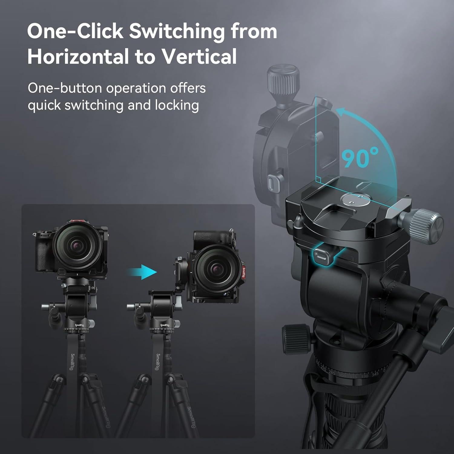 Trípode de Video SmallRig CT195 73" con Cabezal Fluido