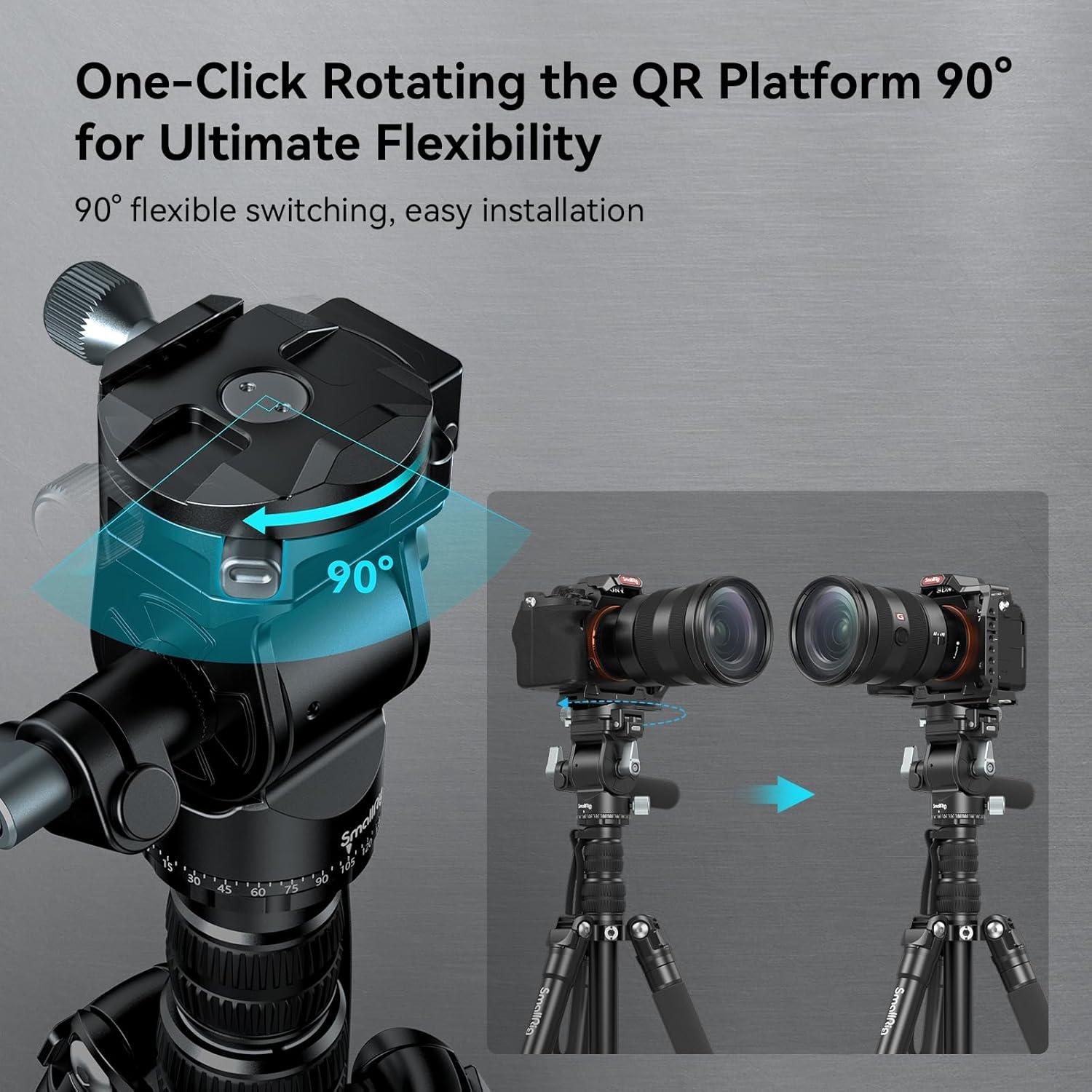 Trípode de Video SmallRig CT195 73" con Cabezal Fluido