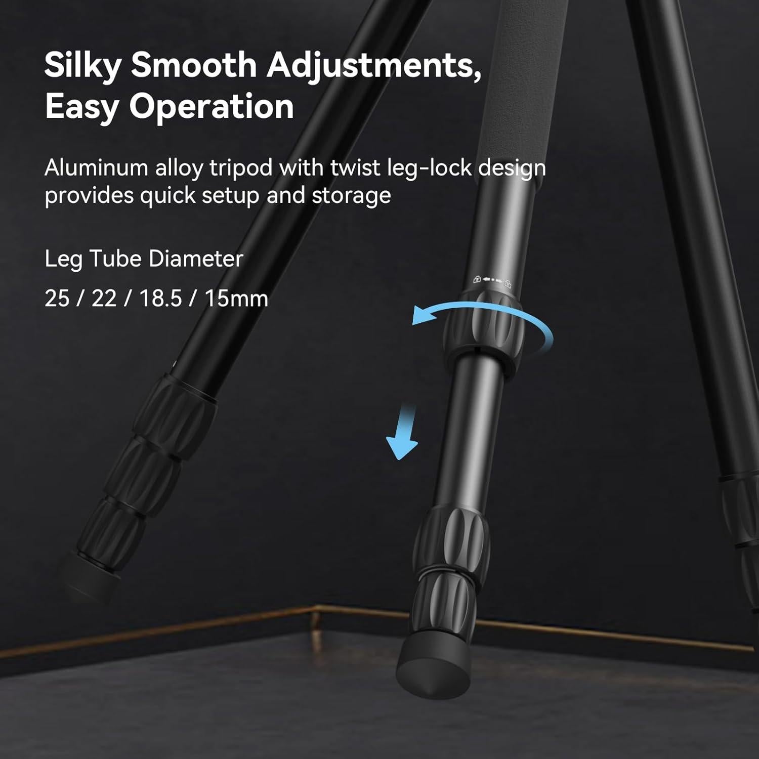 Trípode de Video SmallRig CT195 73" con Cabezal Fluido