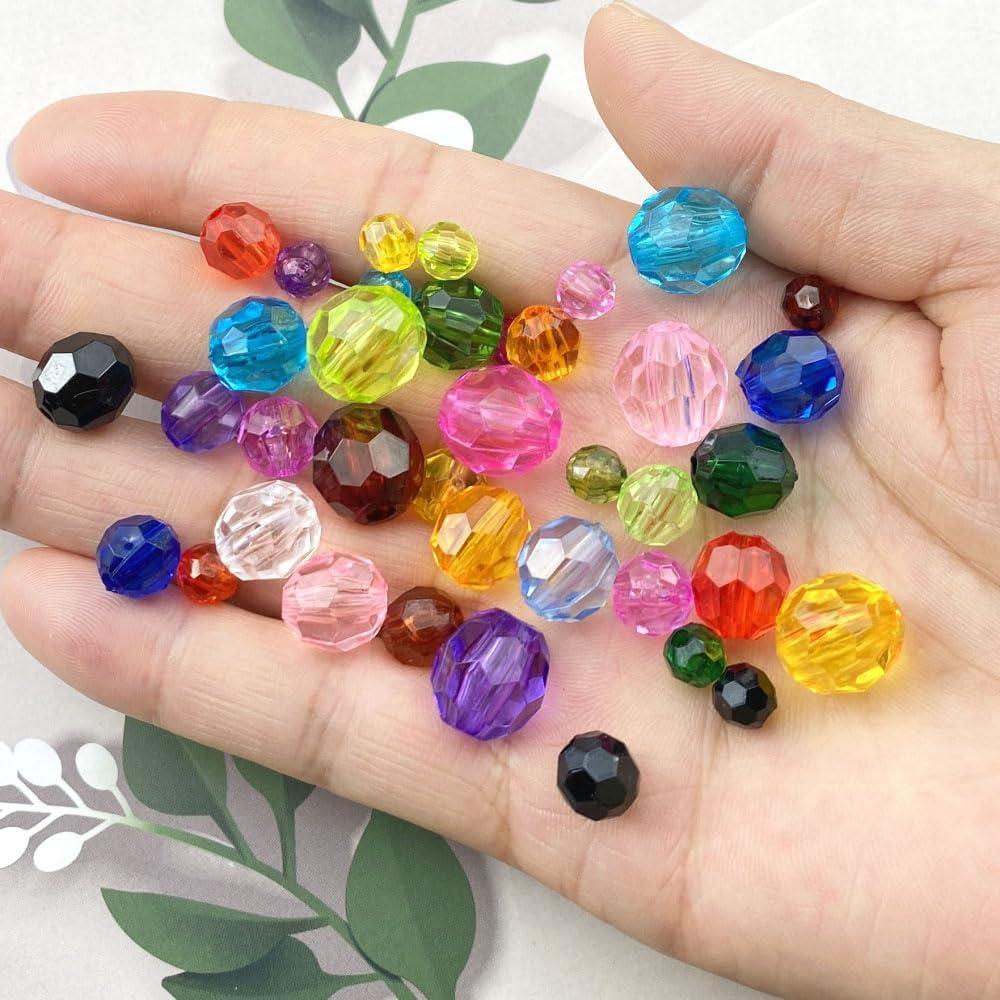 Perlas Acrílicas Facetadas Jmassyang 1000 Piezas 6mm Aguamarina