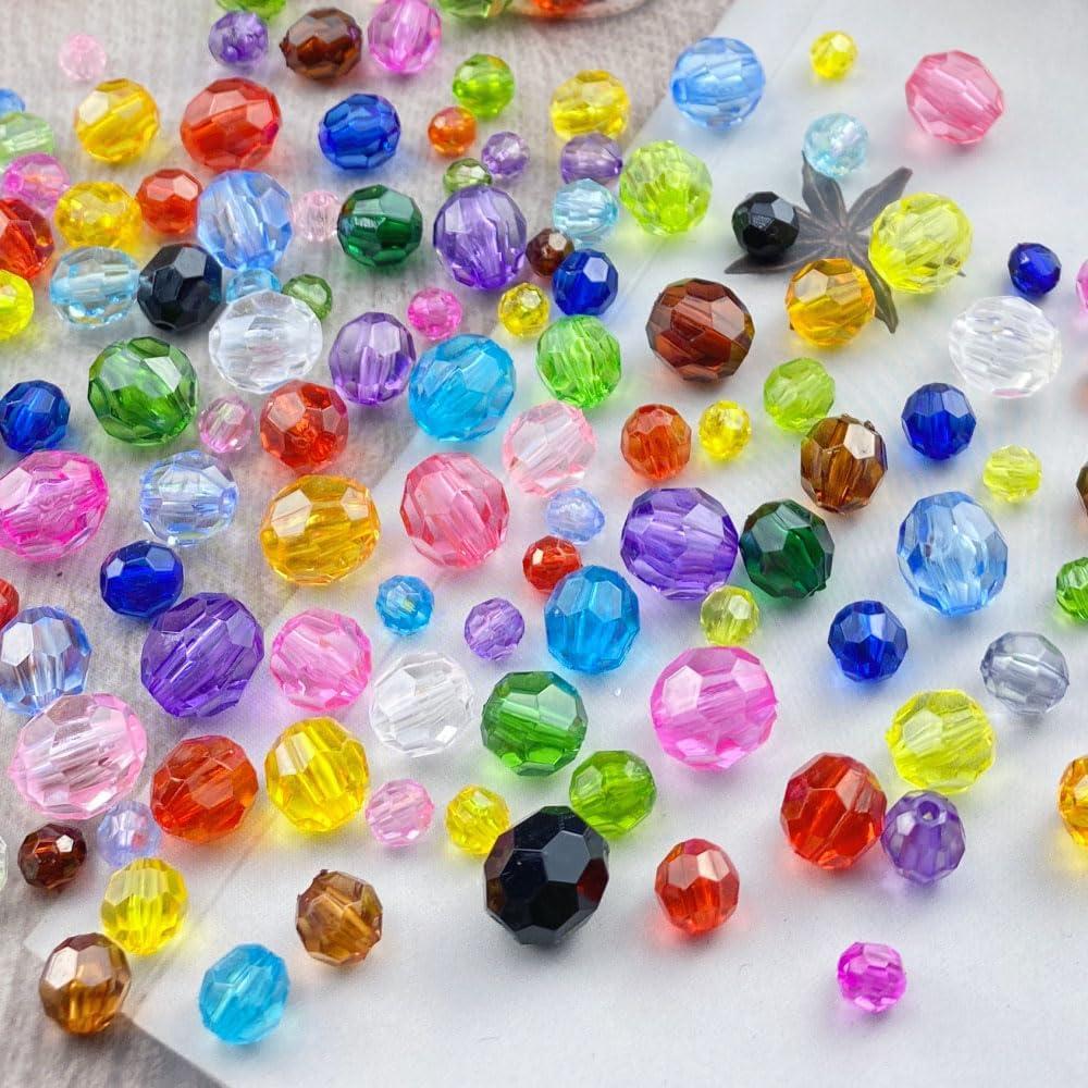 Perlas Acrílicas Facetadas Jmassyang 1000 Piezas 6mm Aguamarina