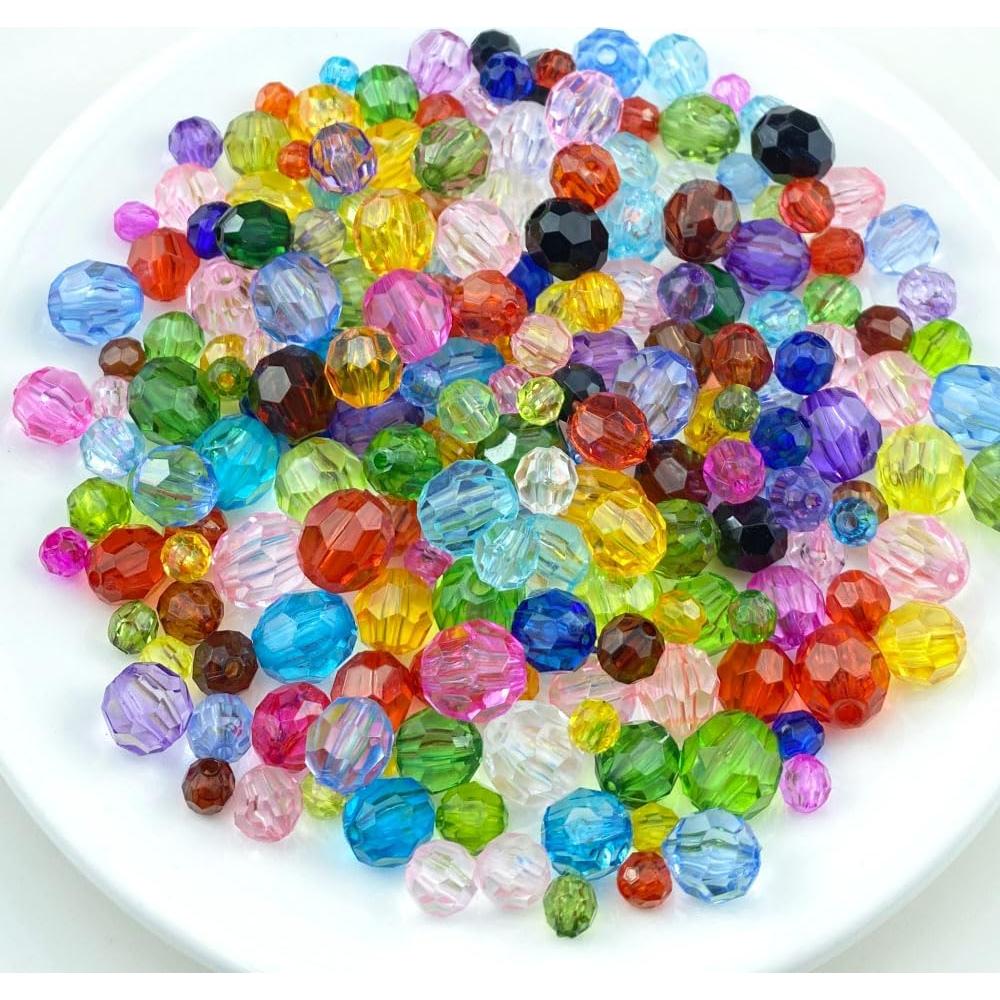 Perlas Acrílicas Facetadas Jmassyang 1000 Piezas 6mm Aguamarina