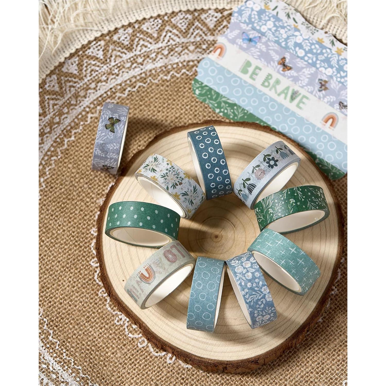 Conjunto de Cinta Washi YUBX Boho 10 Rollos Decorativa 15mm