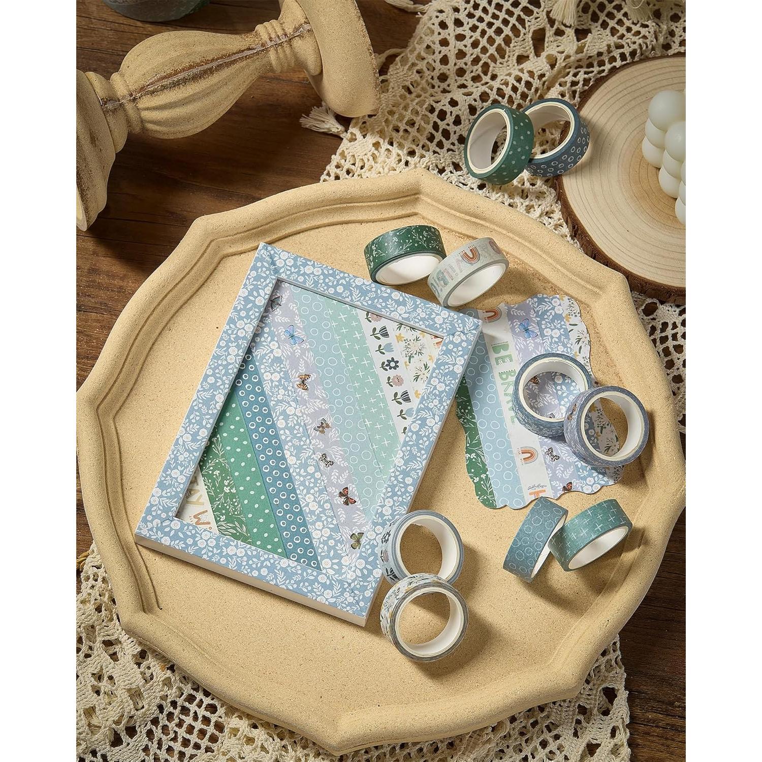 Conjunto de Cinta Washi YUBX Boho 10 Rollos Decorativa 15mm