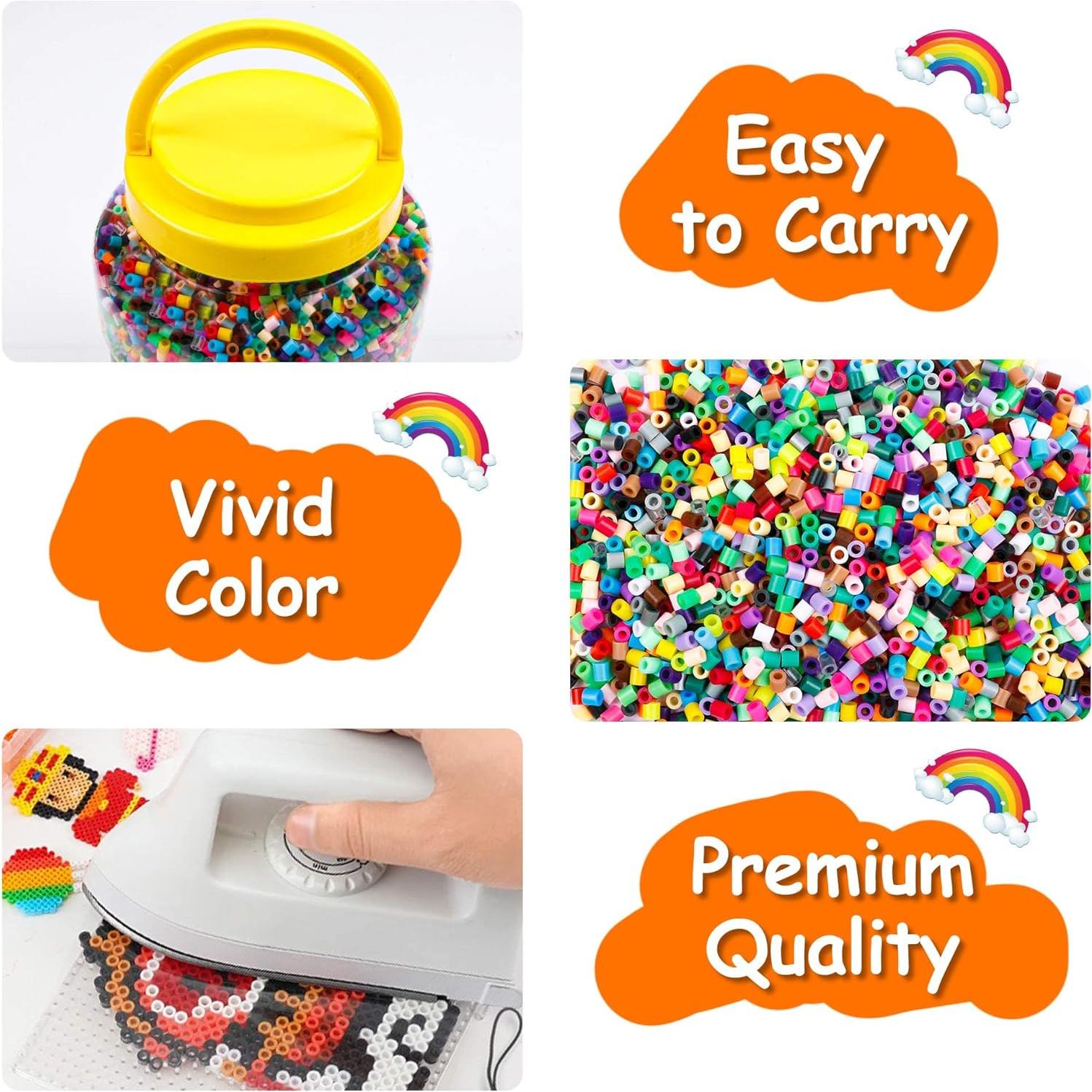 Kit de Perlas Fusibles Multicolor Inscraft 23000 Piezas 30 Colores