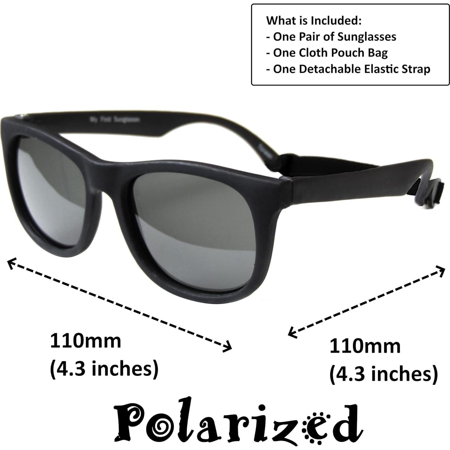 Gafas de sol vintage para bebés 0-1 año - Correas elásticas